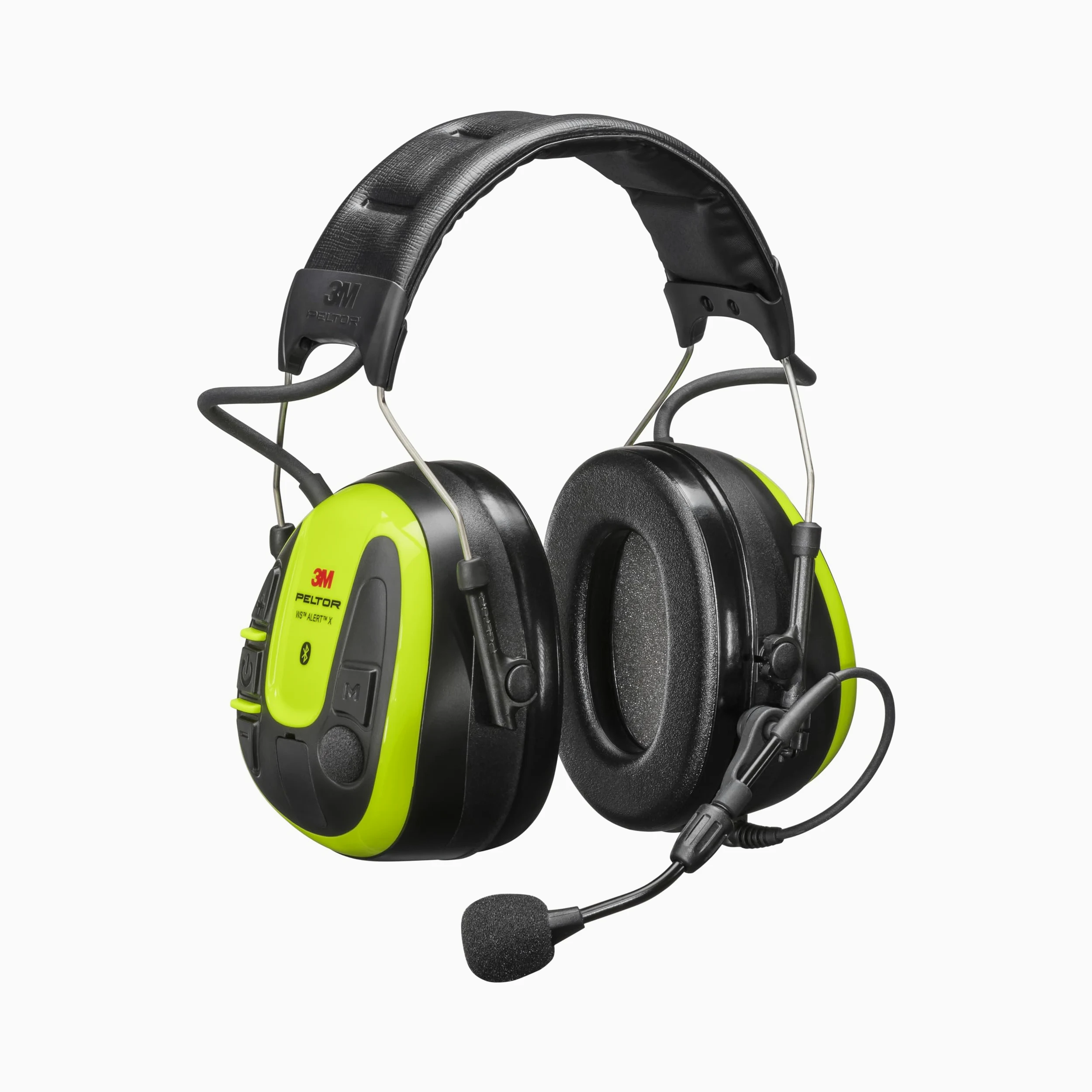 Peltor 3M WS ALERT X MRX21A4WS6 Paraorecchie, 30 dB, Giallo, Auricolare Bluetooth con Microfono Boom a Cancellazione del Rumore, Promemoria Kit Igiene, per ambienti rumorosi