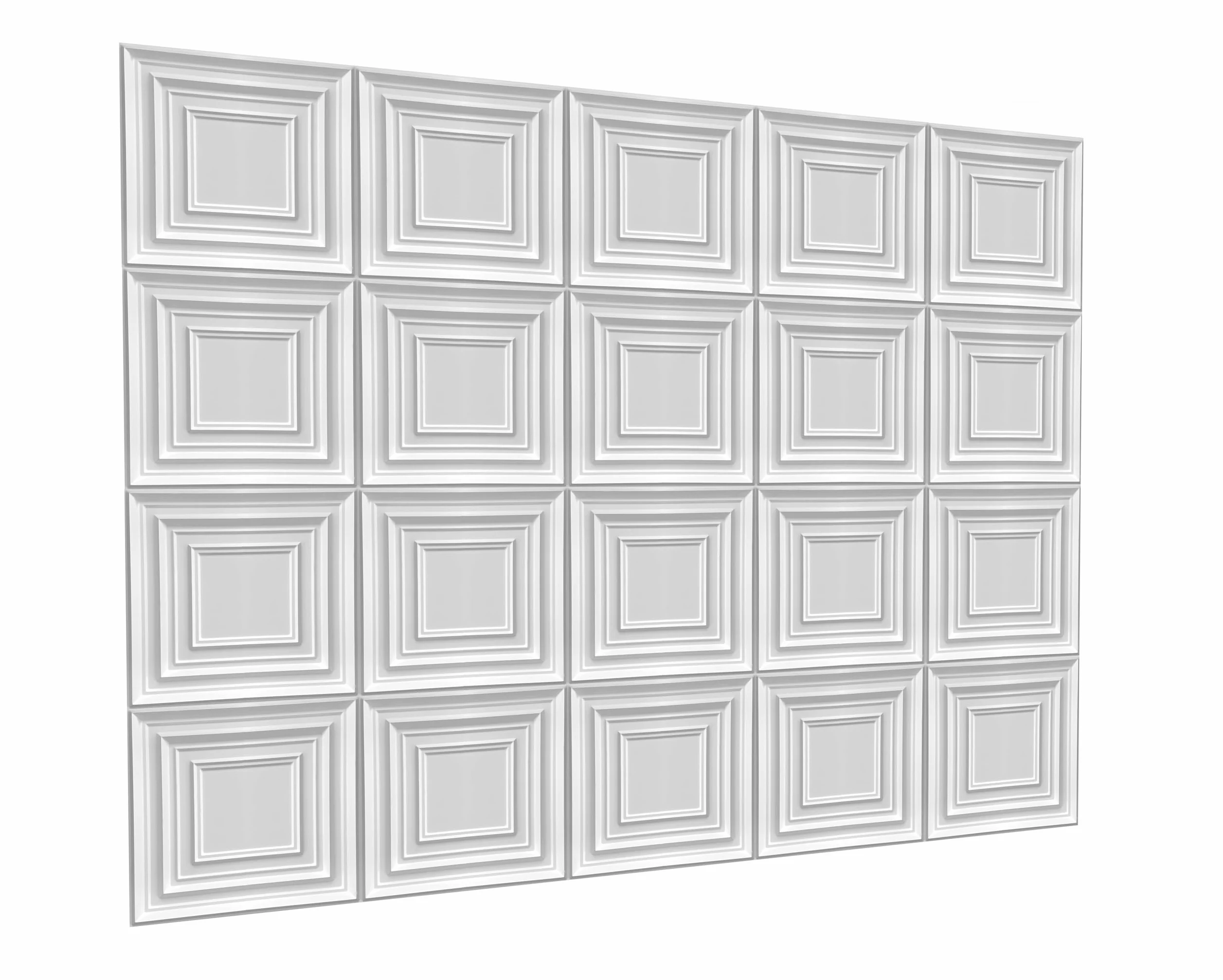 Pannelli 3D murali decorativi in ​​plastica PVC per pareti & per soffitto >50 cm x 50 cm< effetto 3D, impermeabili, duri. Spessore 1mm
