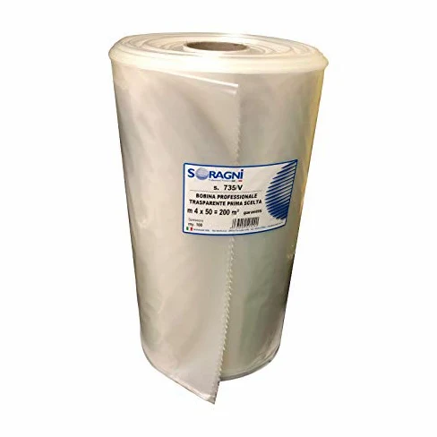 BOBINA ROTOLO TELO Nylon POLIETILENE TRASPARENTE ALTEZZA 4 MTx50=200mq