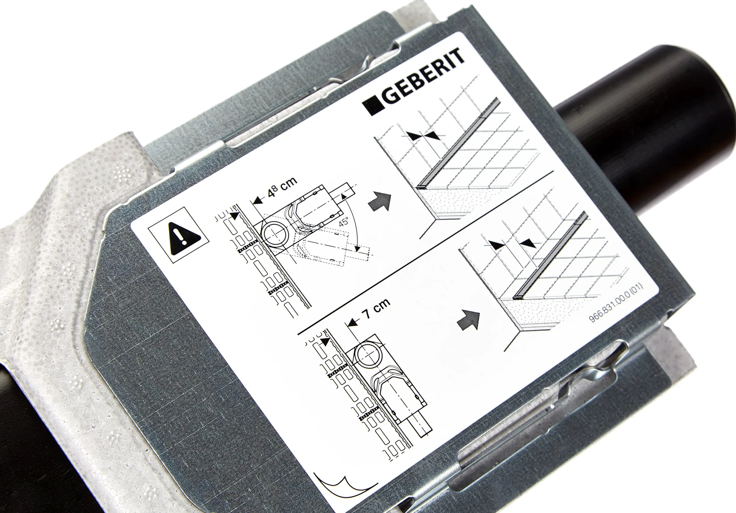 Set de montage brut Geberit pour caniveaux de douche Geberit CleanLine, hauteur de montage au sol dès 65mm, 154.152.00.1, 154.152.00.1