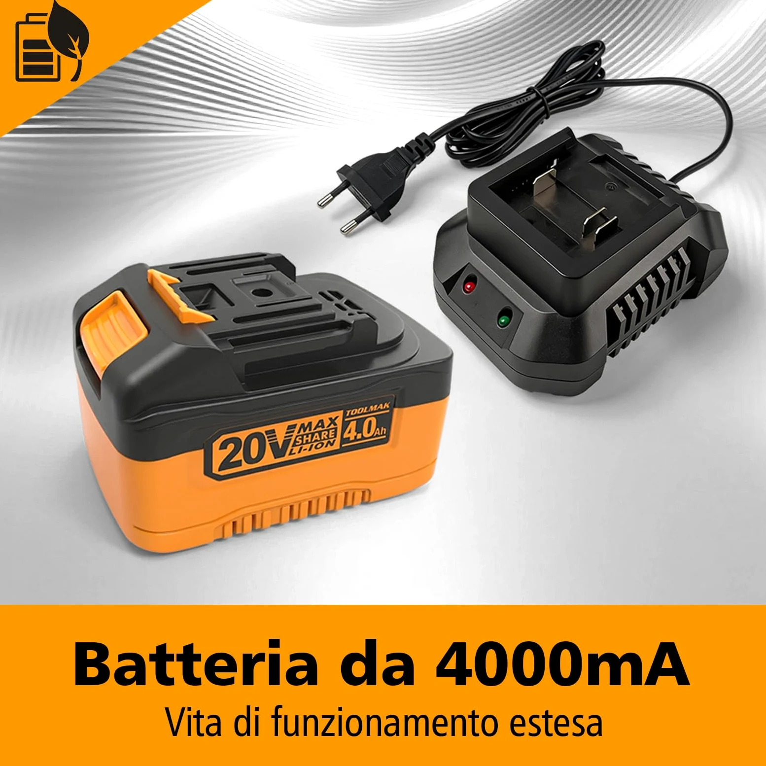TOOLMAK Motosega a Batteria 20V 4,0Ah con Asta Telescopica 3m da Giardino | Sega Elettrica per Alberi e Rami, Lama 210 mm, seghetto per potatura(1 Batteria)