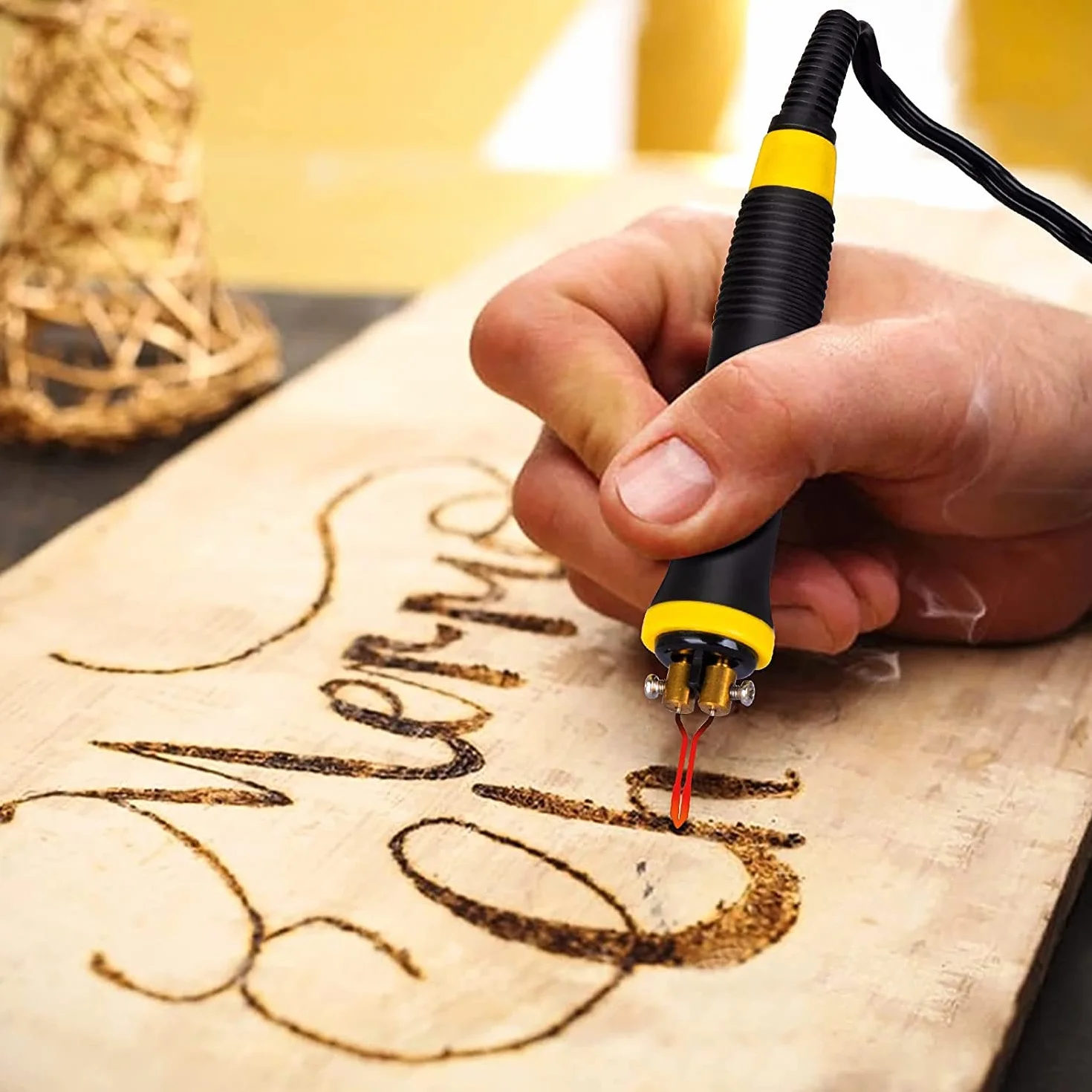 100W Macchina per pirografia, Temperatura Regolabile da 0 °C a 750 °C pirografo, Display Digitale con 20 Teste di Penna, Pirografo Professionale per legno, zucca, cuoio, incisione, ecc