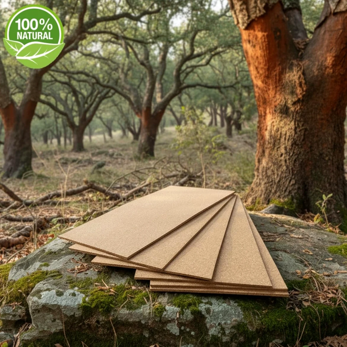 15 Pannelli Isolanti Termici per Interni di Sughero Super Compresso, Sughero Pannelli Muro Coibentati, Fogli da Parete, Fogli Cappotto Interno, DIMENSIONI 100x50cm, SPESSORE 7mm - FUTURAZETA (15 Pz)