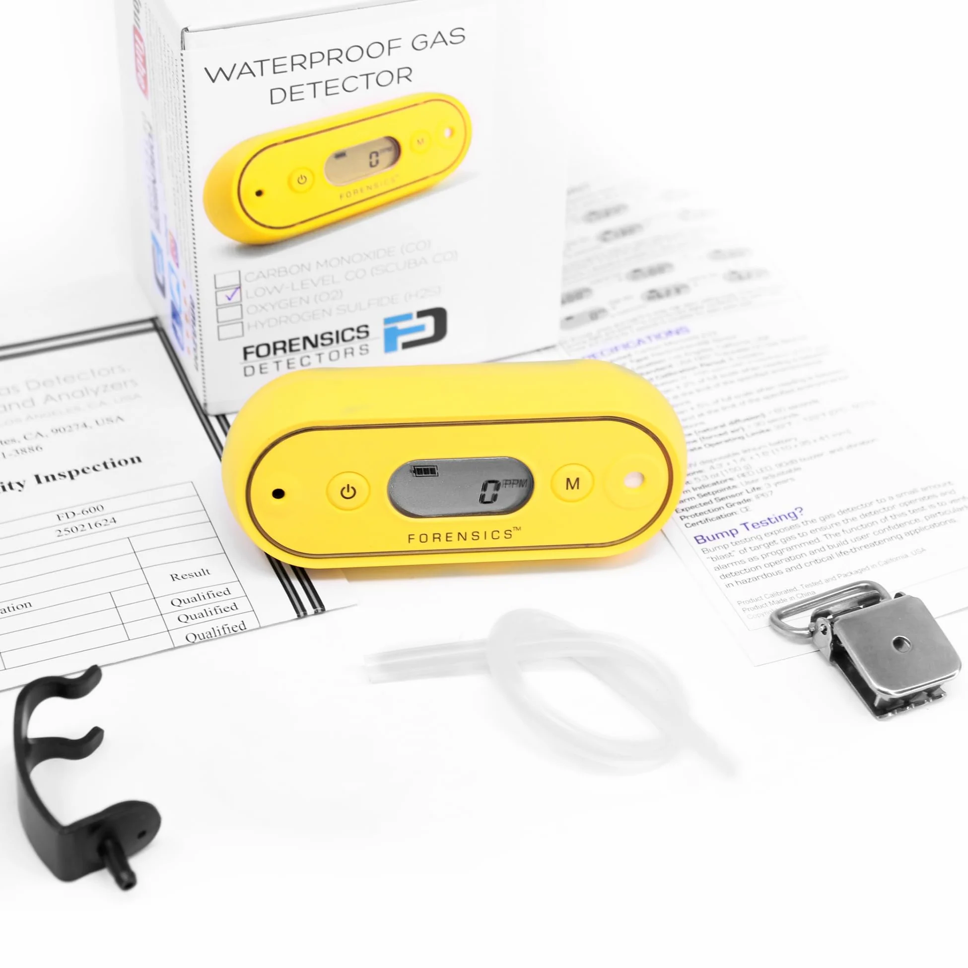 Misuratore di Monossido di Carbonio | Impermeabile | Certificato di Calibrazione EU & USA | Batteria 2 Anni | Sensore 3 Anni | 0–1000 ppm CO |