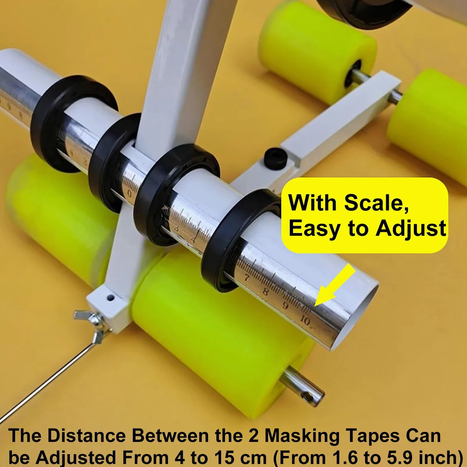 Pickleball Court Line Tape Machine per Applicatore di nastro per pavimenti per campi da esterno per parcheggio Striping Applicatore di nastro adesivo per vernice argento