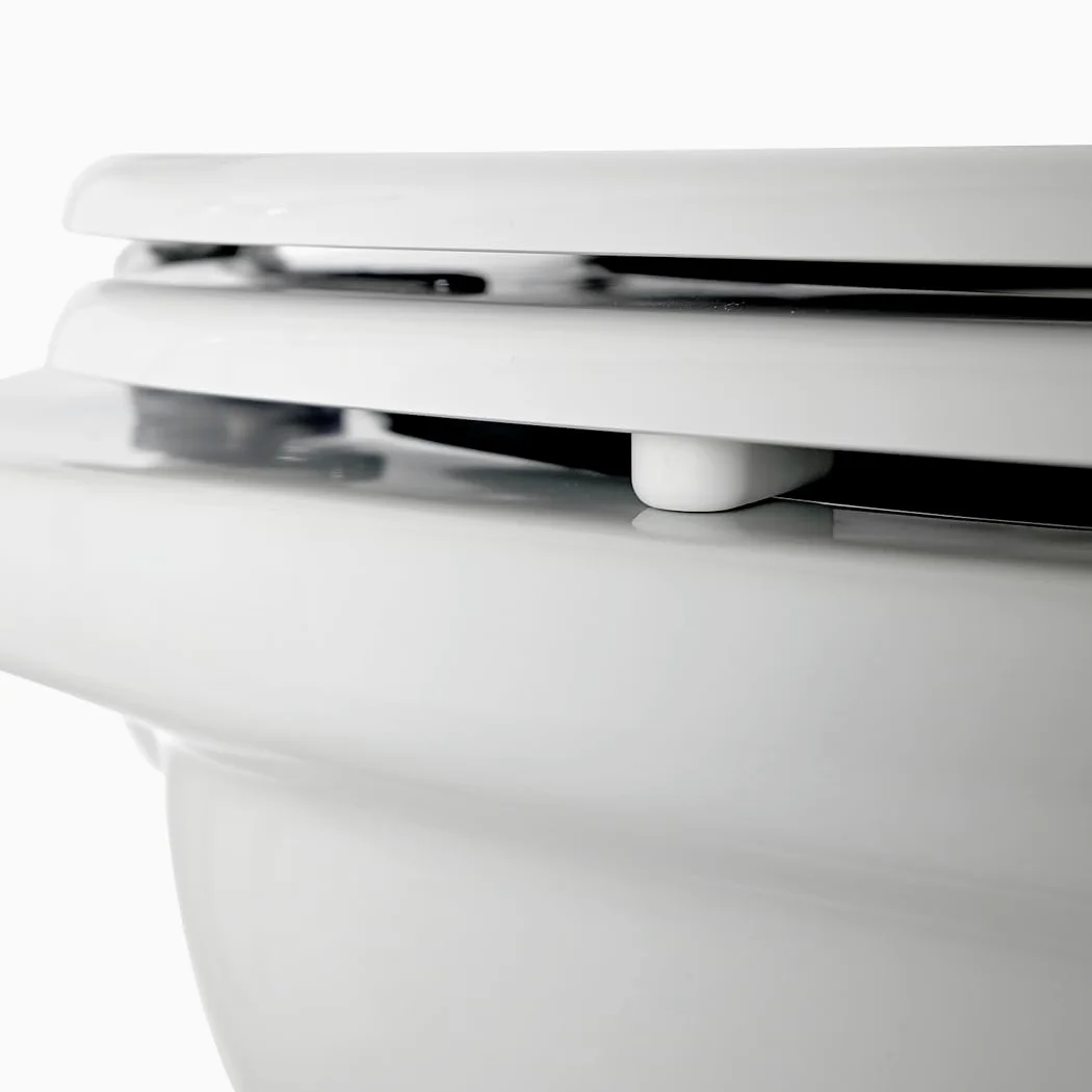 Sanitario Per Anziani Con Altezza 49 Cm E Installazione Standard Con Scarico A Pavimento | Water da L 37,5 x P 52 x H 49 cm Per Facilitare La Mobilità Degli Anziani In Ceramica Bianca