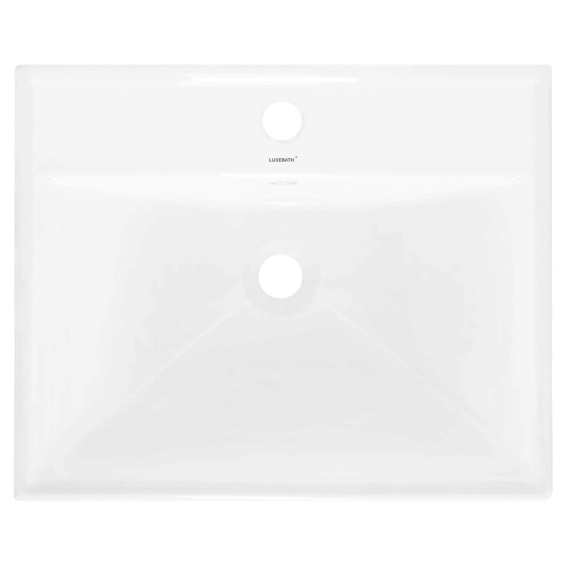 ML-Design Lavabo in Ceramica Bianca 51x15,5x41,5 cm Lavandino da Incasso Quadrato Moderno Bacinella Lavamani per il Bagno e Toilette Lavello con Scarico Standard Foro per Rubinetto e Troppopieno