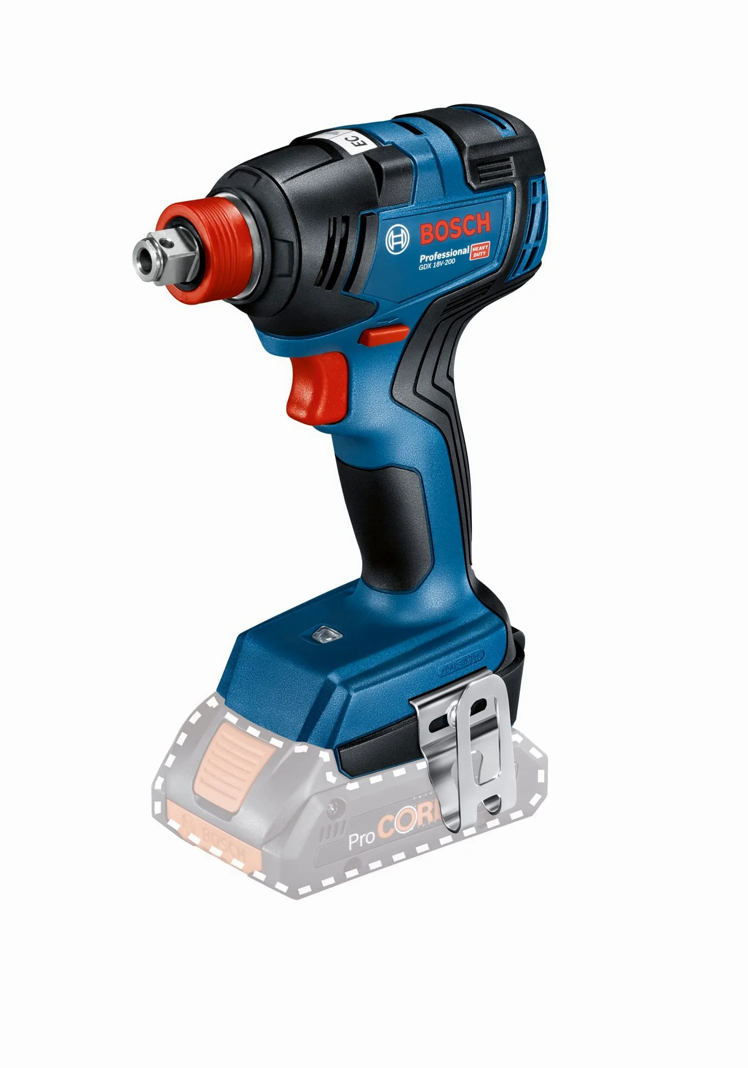 Bosch Professional 18V System Avvitatore a massa battente a batteria GDX 18V-200 (coppia di serraggio max. 200 Nm, senza batt./caricabatteria)