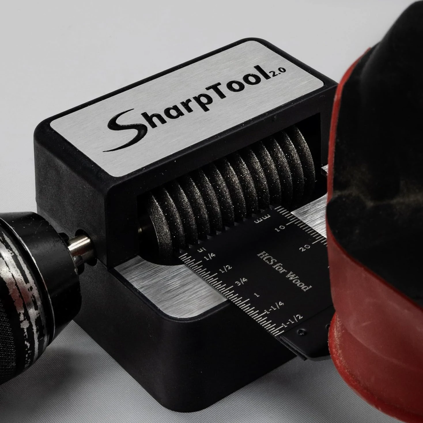 SharpTool 2.0 Afilador para Hojas de Sierra Multitool – Afilador de Precisión para Taladro para Afilar Hojas de Inmersión BIM, HCS y HSS, Accesorio para Herramienta Multifunción