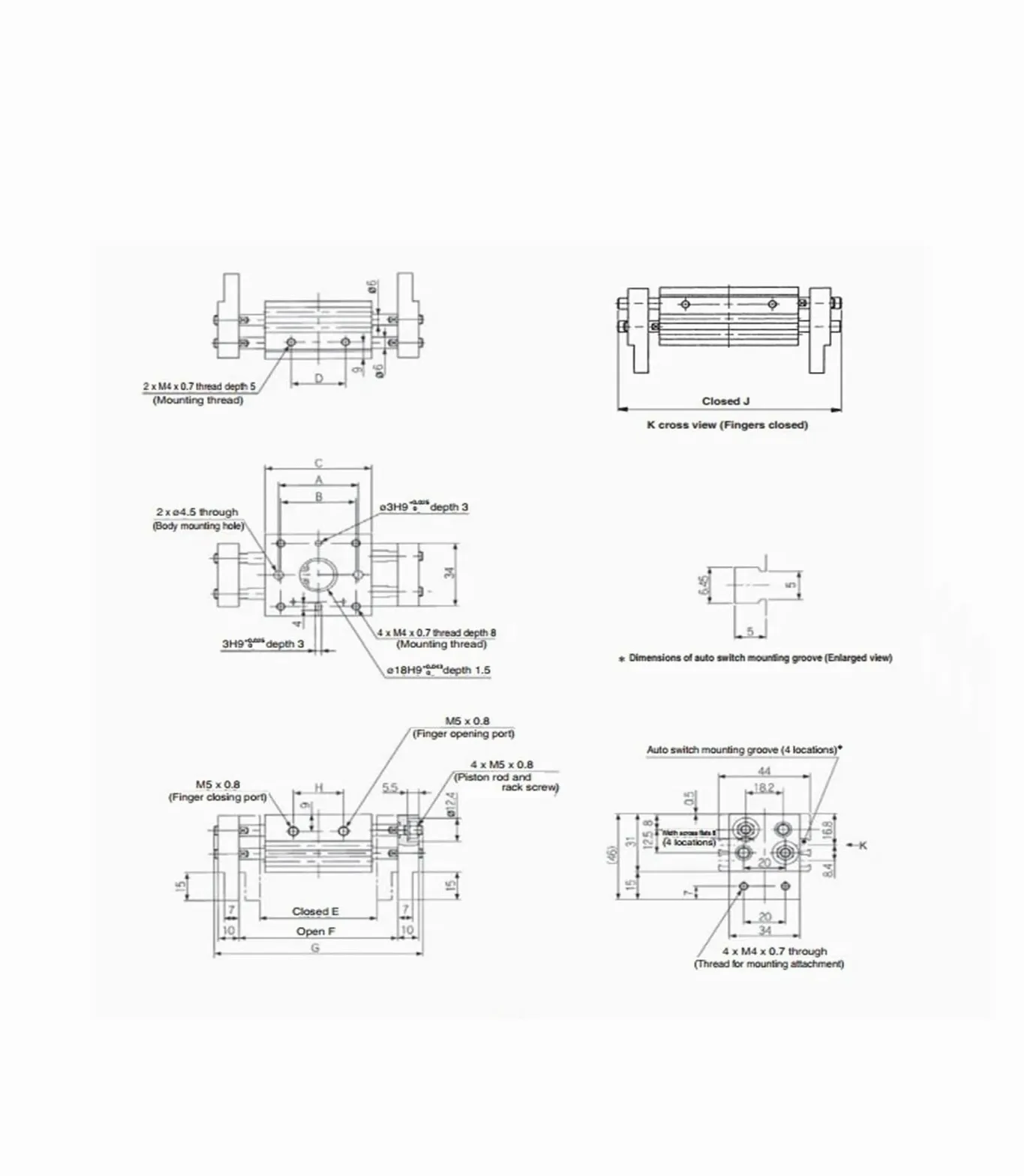 Pinza pneumatica a doppio effetto con cilindro pneumatico L2 10D/16D/20D/25D/10D1/16D1/20D1/25D1 Pinza pneumatica Risposta rapida, per la produzione(MHL2-40D)