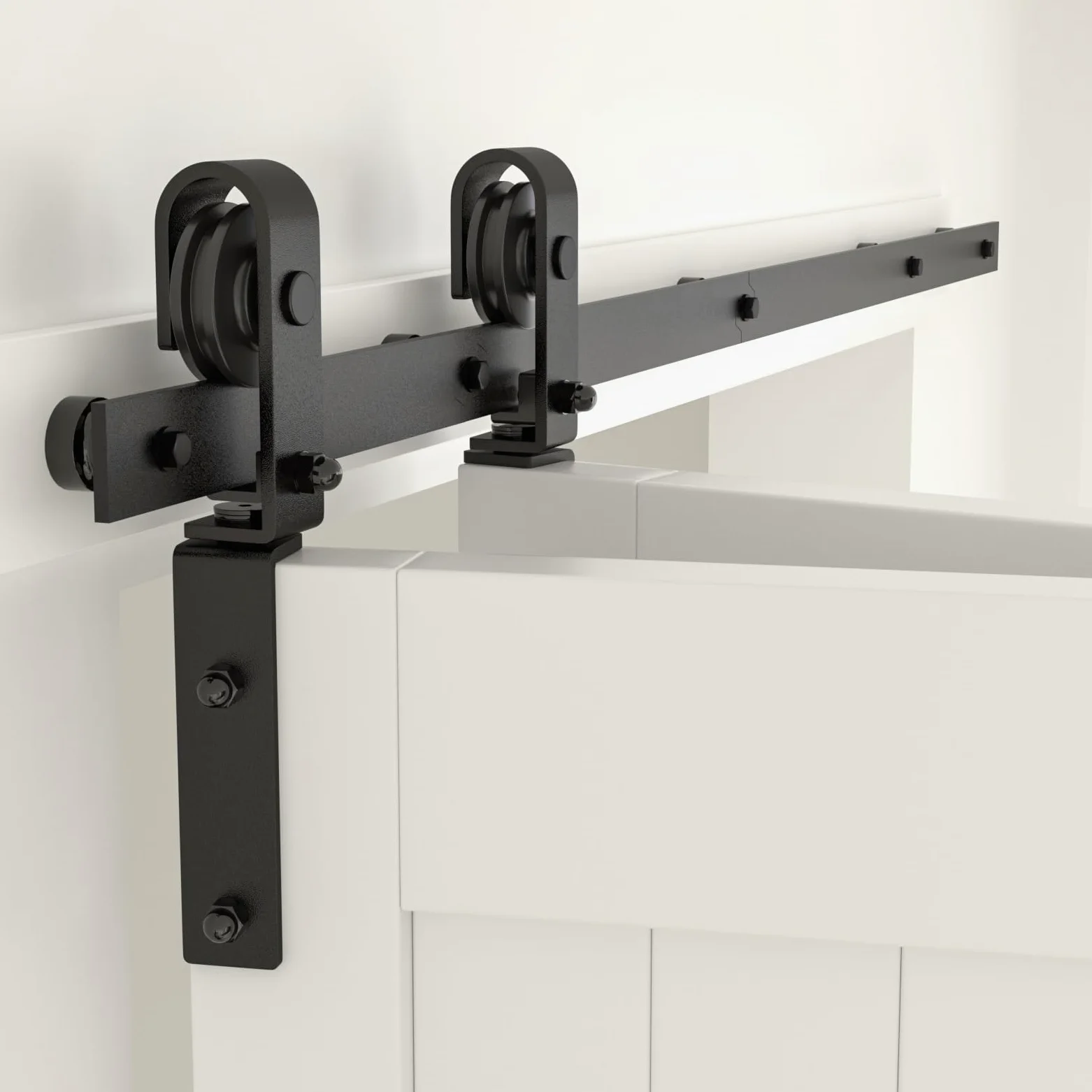 CCJH Kit di binari per porta scorrevole a 2 ante pieghevoli da 100 cm (porta non inclusa)
