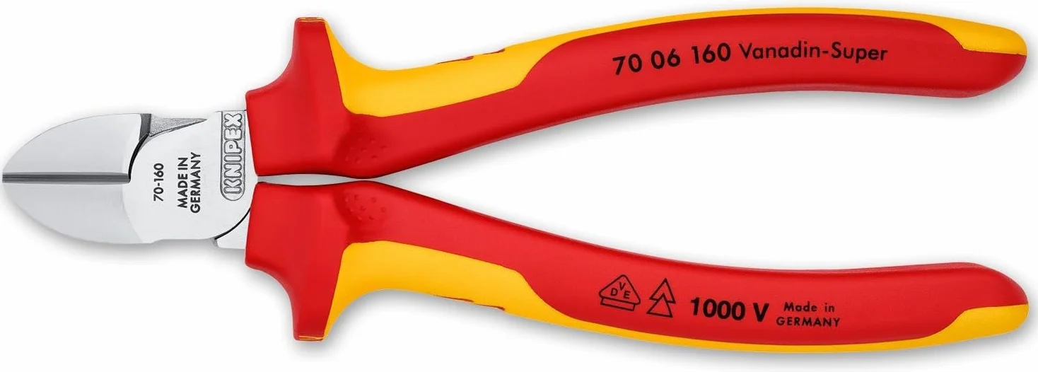 KNIPEX Assortimento sicurezza 1 x 03 06 180, 1 x 26 16 200, 1 x 70 06 160, 00 20 12