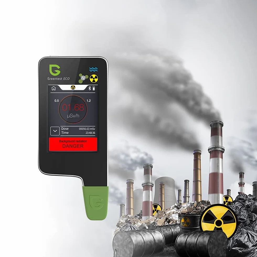Greentest Eco 6 portatile Rilevatore di Nitrati + Rivelatore di radiazioni + acqua prova TDS radiometro geiger counter nitrate test radiation detector (Nero)