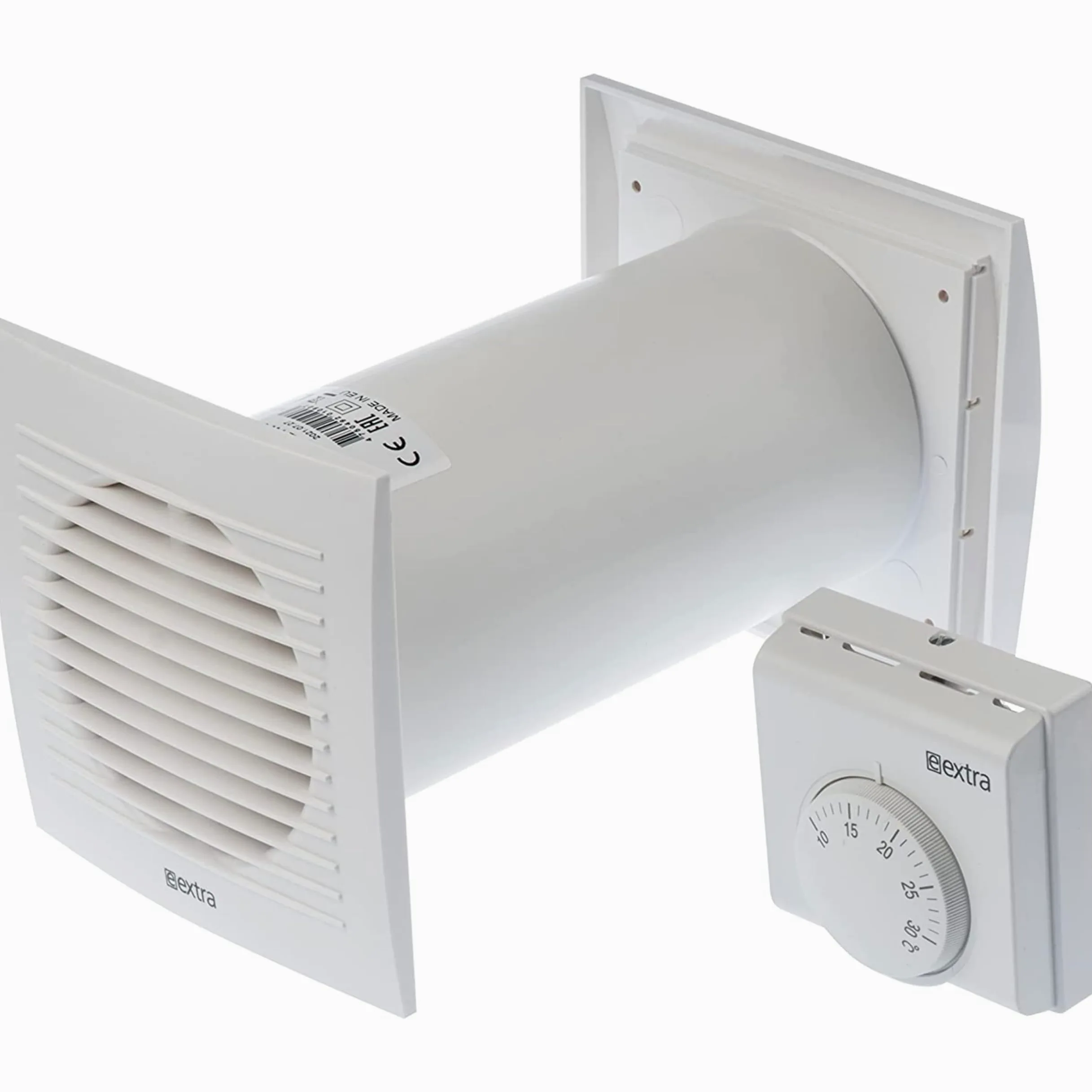 Ø 100mm Dissipatore di Calore con Termostato – Ventilatore bianco – Scambiatore di Calore