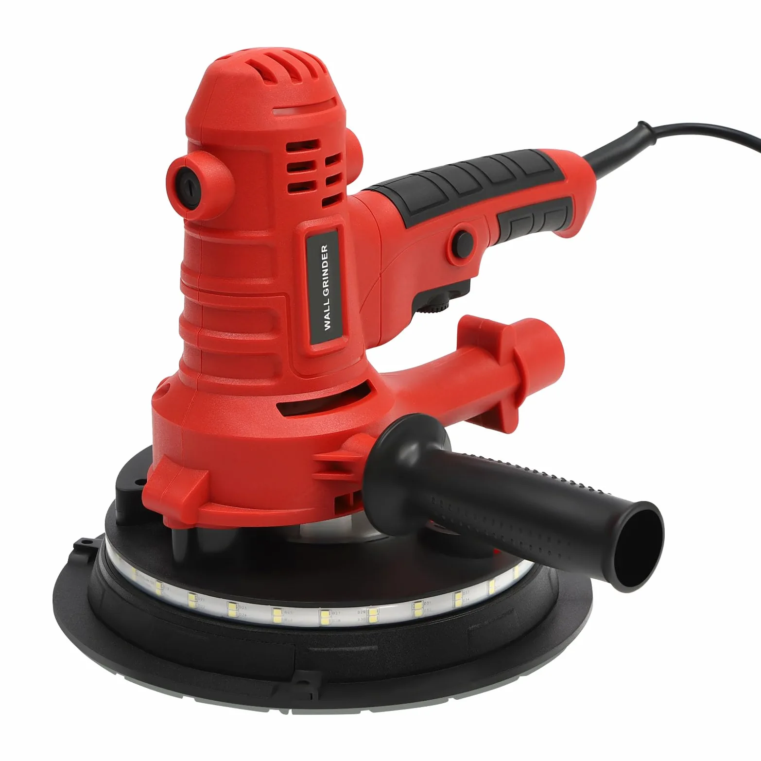 Smerigliatrice per muro a secco con aspirazione, 1200 W, 1200-2500 RPM, set blocchi abrasivi aspirazione LED, levigatura senza polvere