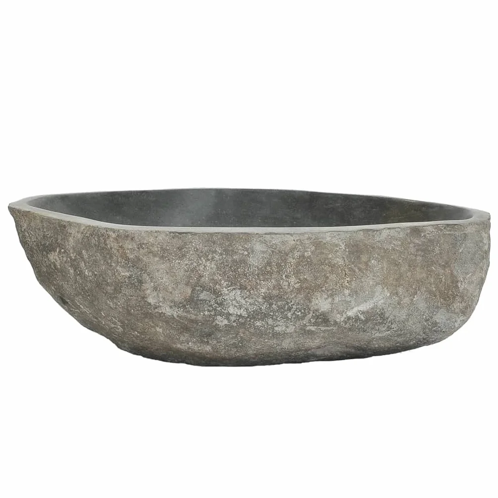 vidaXL Lavabo per Bagno, 45–53x34–41x15 cm, Pietra Naturale, Ovale, Bacino, Lavabo, Ciotola Decorativa, Lavabo in Pietra Artigianale, Mobile Bagno, Texture Naturale
