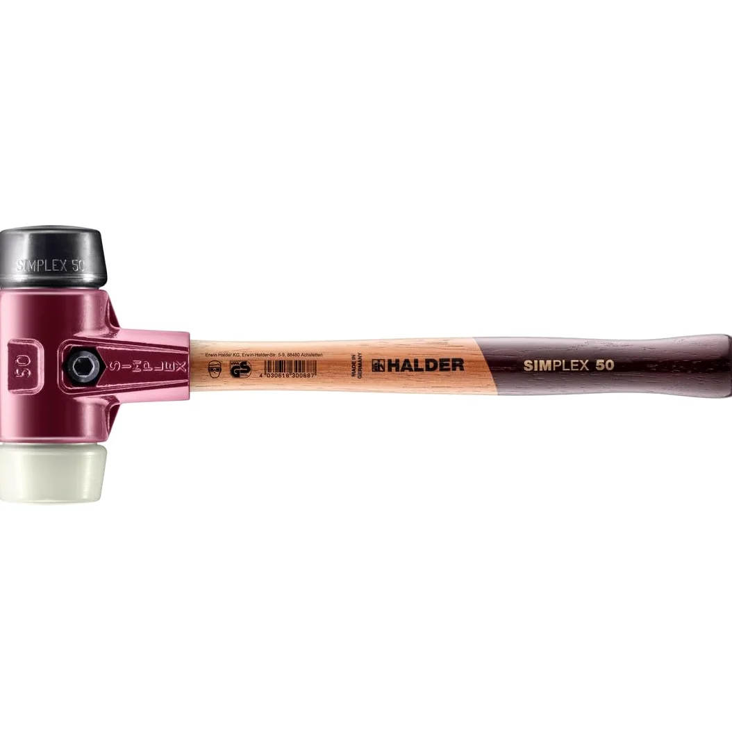 HALDER 3028.050 - Maza de goma + nylon Simplex Ø 50 mm