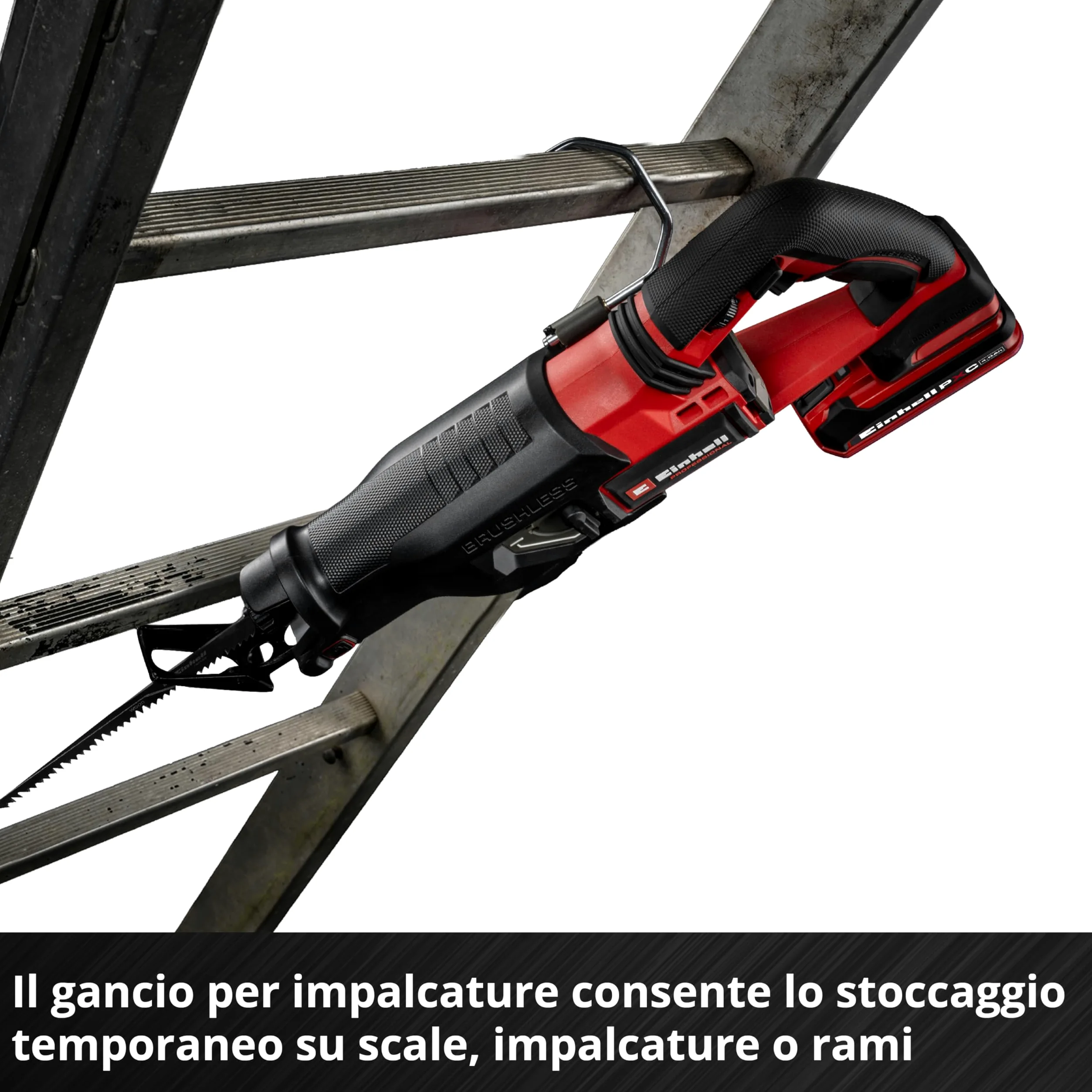Einhell Professional Levigatrice eccentrica a batteria TP-AP 18/32 Li BL - Solo PXC (18V, 1300 W, Brushless, altezza di sollevamento 32 mm, profondità in legno 300 mm, incl. 2 lame, senza batteria)
