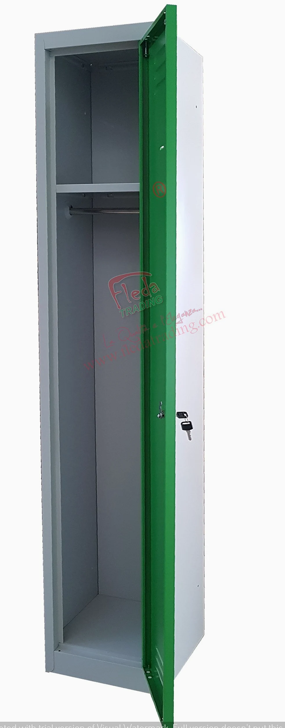 Armadio Armadietto spogliatoio in metallo SLIM SALVASPAZIO dim.cm.30x30x180h anta Arancione