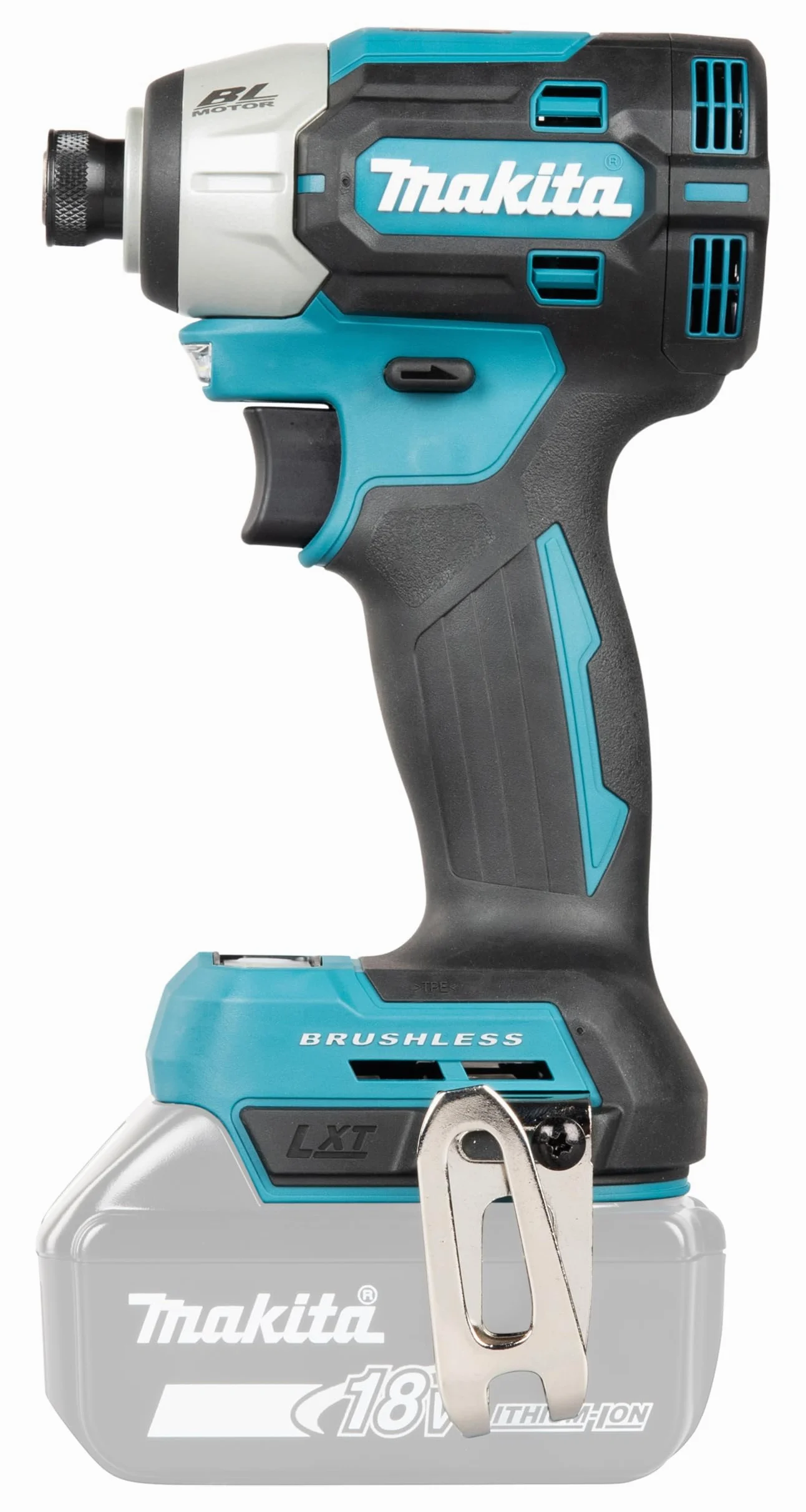 Makita Avvitatore a percussione a batteria DTD201Z, 18 V (senza batteria, senza caricatore)