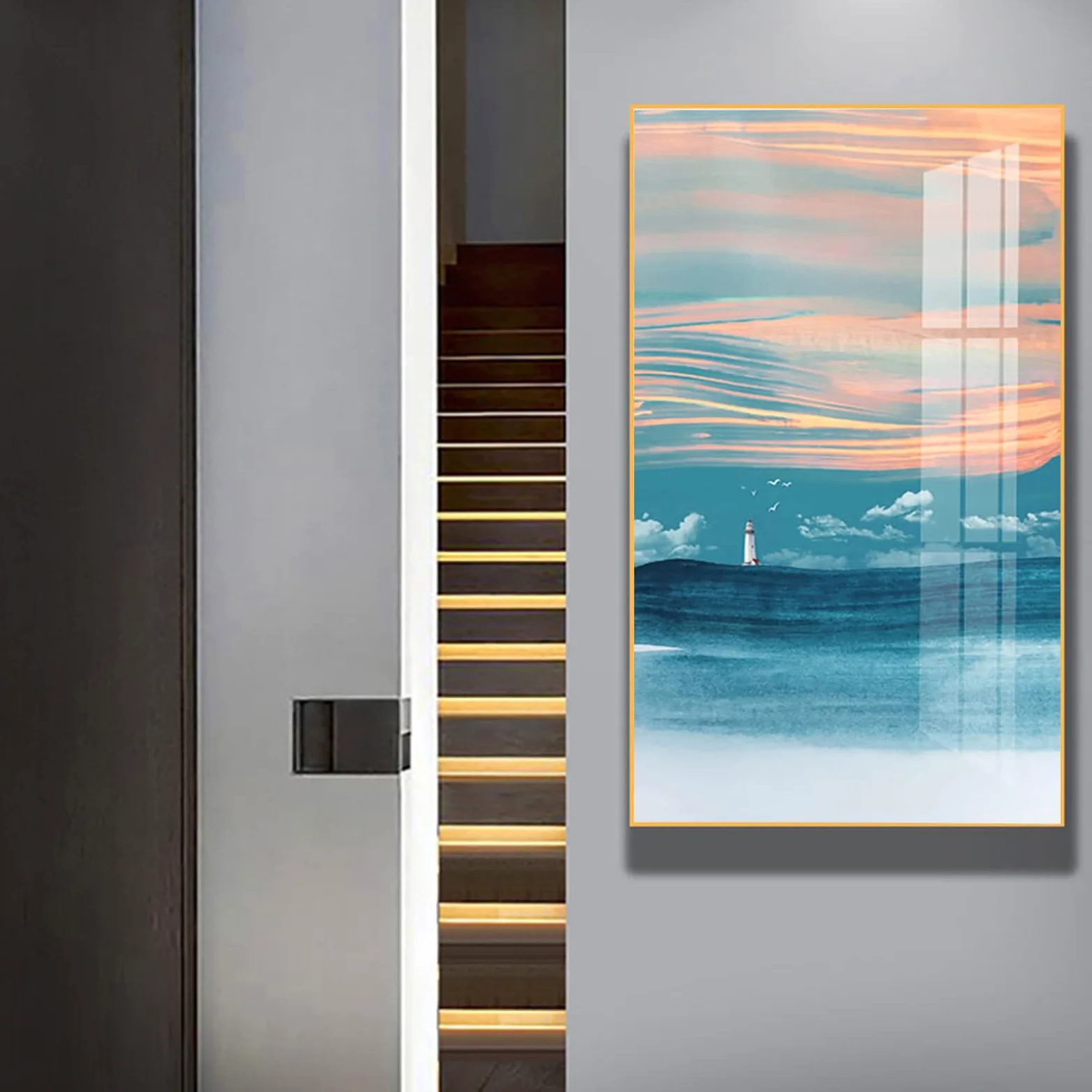 Copertura Quadro Elettrico - Decorativa Nascondi Contatore - Quadri Copri Contatori Elettrici da Parete - Protezione Affidabile per Il Tuo Quadro Elettrico,Black (d),50×70cm
