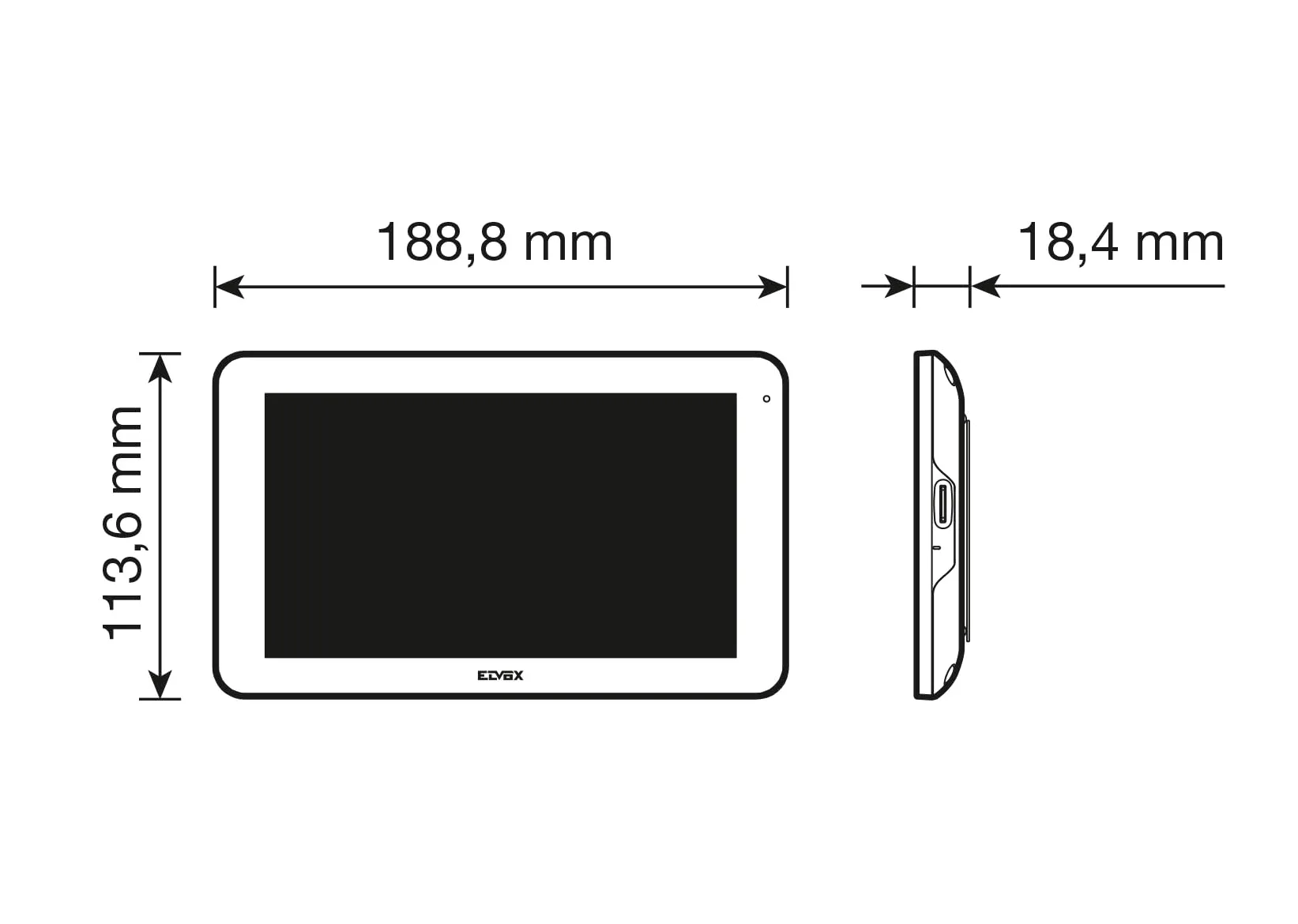 Vimar K42955 Kit videocitofono WIFI monofamiliare, alimentatore barra DIN, touch screen vivavoce Wi-Fi a colori LCD 7", targa audiovideo RFID