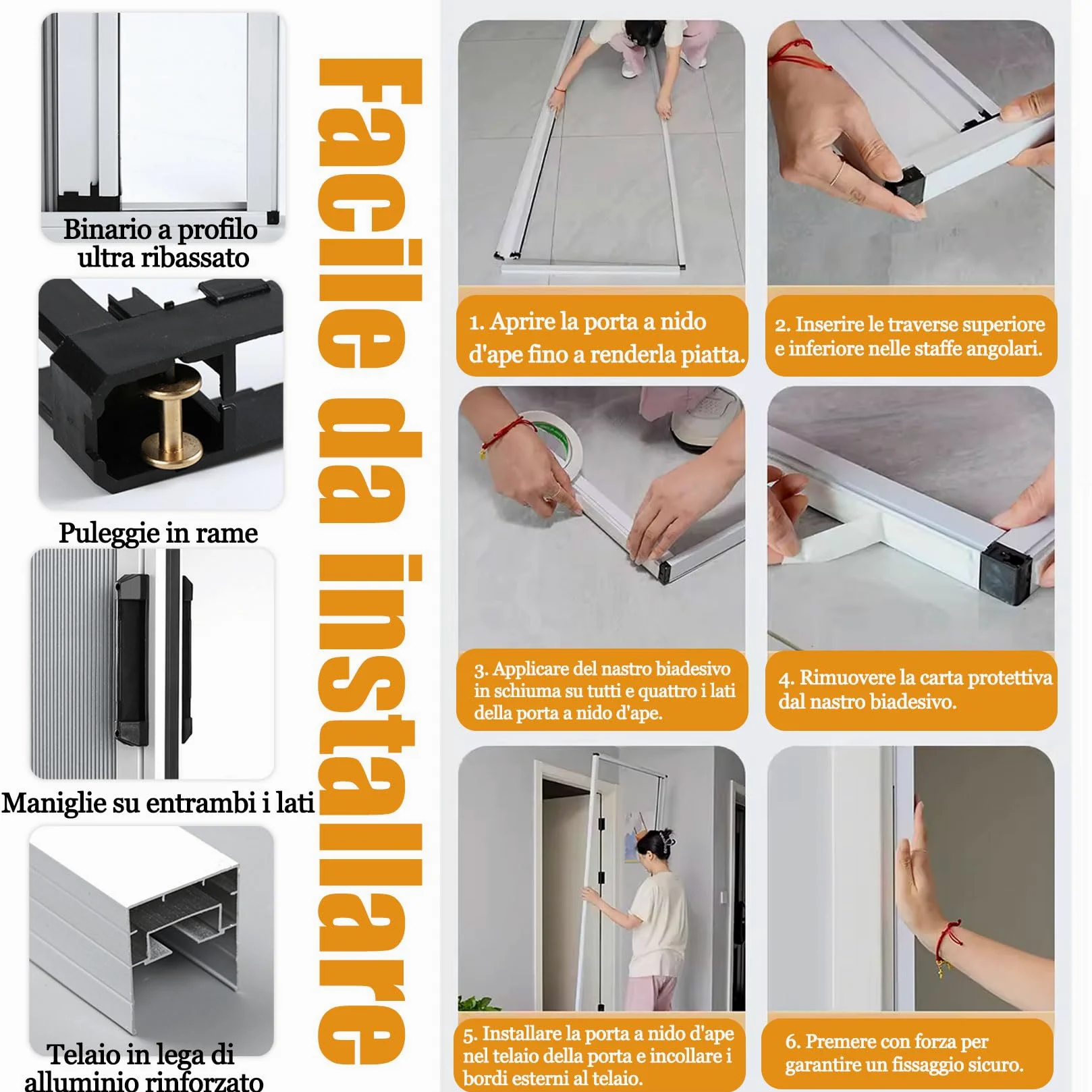 Porta a fisarmonica Porta a soffietto for interni,Disegno A Nido D'ape,per Armadi/Corridoi/Camere da Letto/Balconi/Cucine/Bagni Bianco 70×210cm