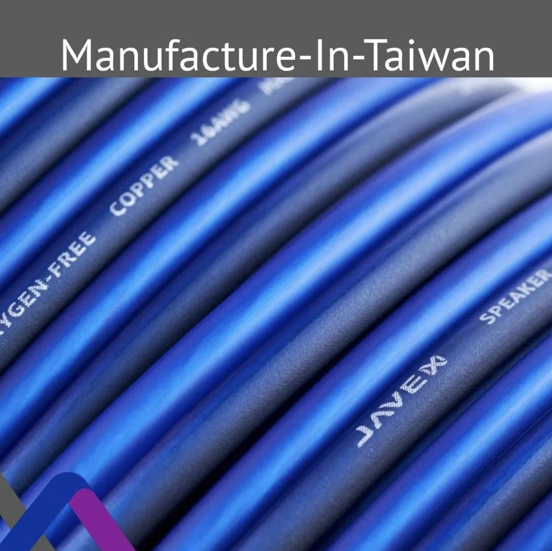 JAVEX Cavo per altoparlanti da 12 AWG [3,38 mm2 x 2] [rame privo di ossigeno 99,9%] ad alta flessibilità, cavo piatto blu/nero, 76 m