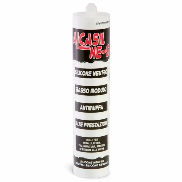 Alcasil NE-S, Sigillante Siliconico, Professionale, Neutro, Basso Modulo, Antimuffa, 310ml (6)