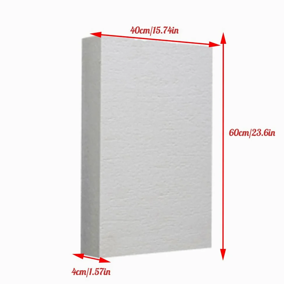 Pannello in fibra ceramica, Pannello isolante in fibra ceramica 2300°F 600x400x(10-50) mm(600 * 400 * 40mm)