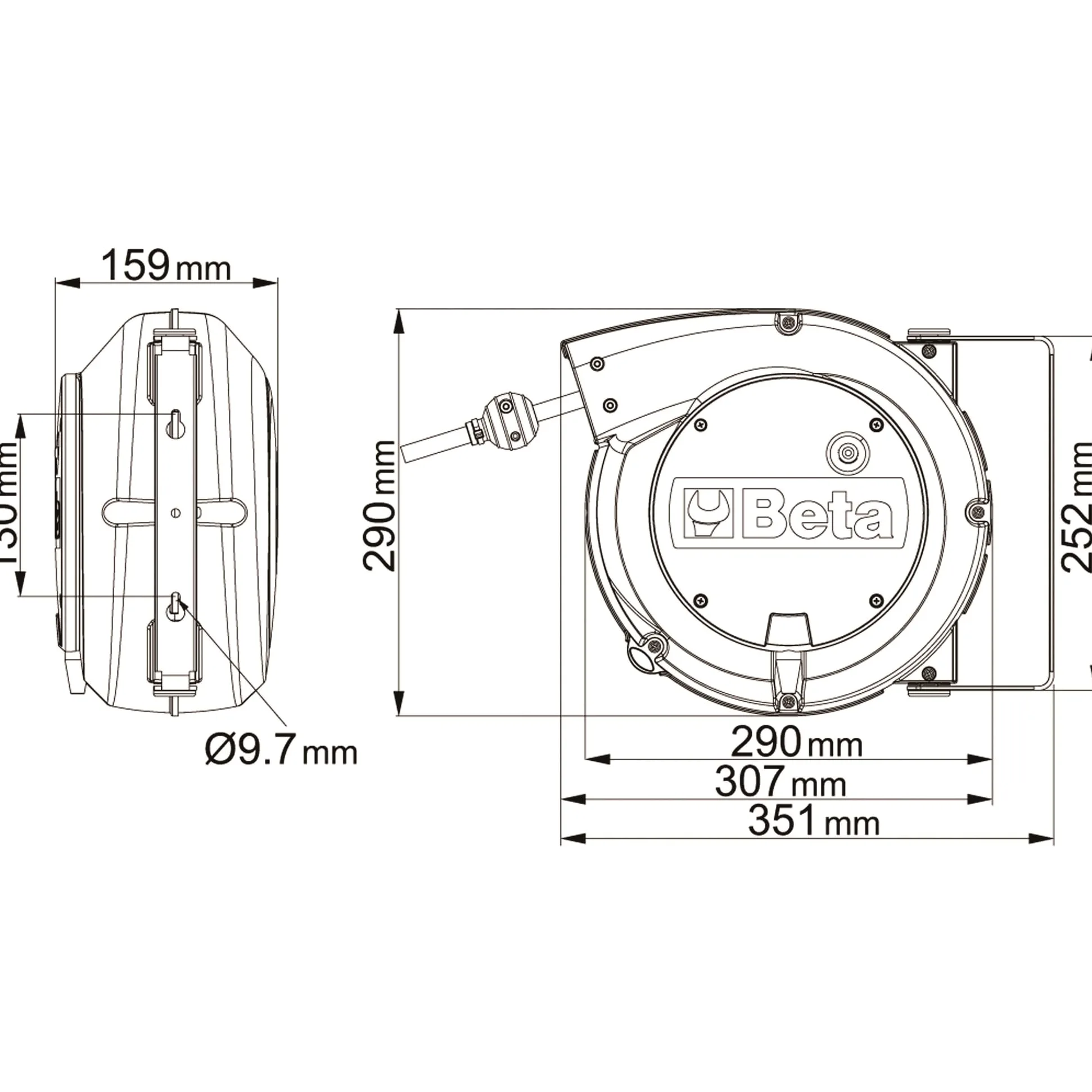 Beta 1844 15-H05 - Avvolgitore automatico con cavo 3gx1,5 mm²