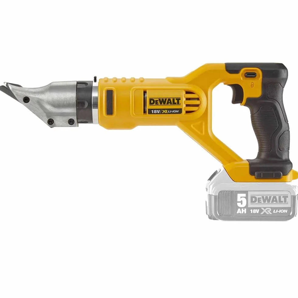 DEWALT DCS491N-XJ Cesoia. 0-2450 giri/minuto, capacità di taglio (ferro dolce) 1.3mm, (acciaio inox) 1.0mm, peso 1.8kg. senza batteria e caricabatteria in scatola di cartone.