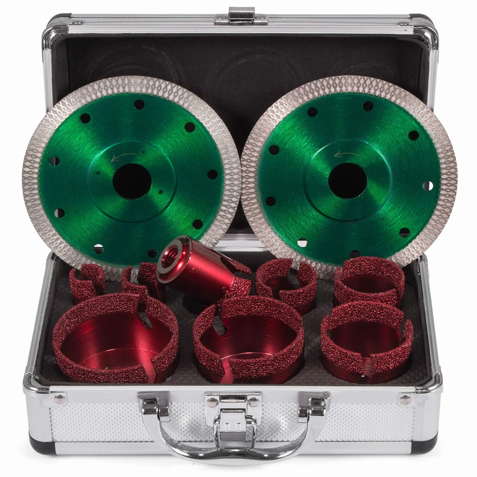 10 Pezzi Punte Diamantate per Trapano M14 (per Smerigliatrice Angolare) Sega a Tazza Diamantati per Piastrelle, Granito, Marmo e Porcellana, dal diametro di 20, 25, 32, 35, 40, 50, 60, 68 mm