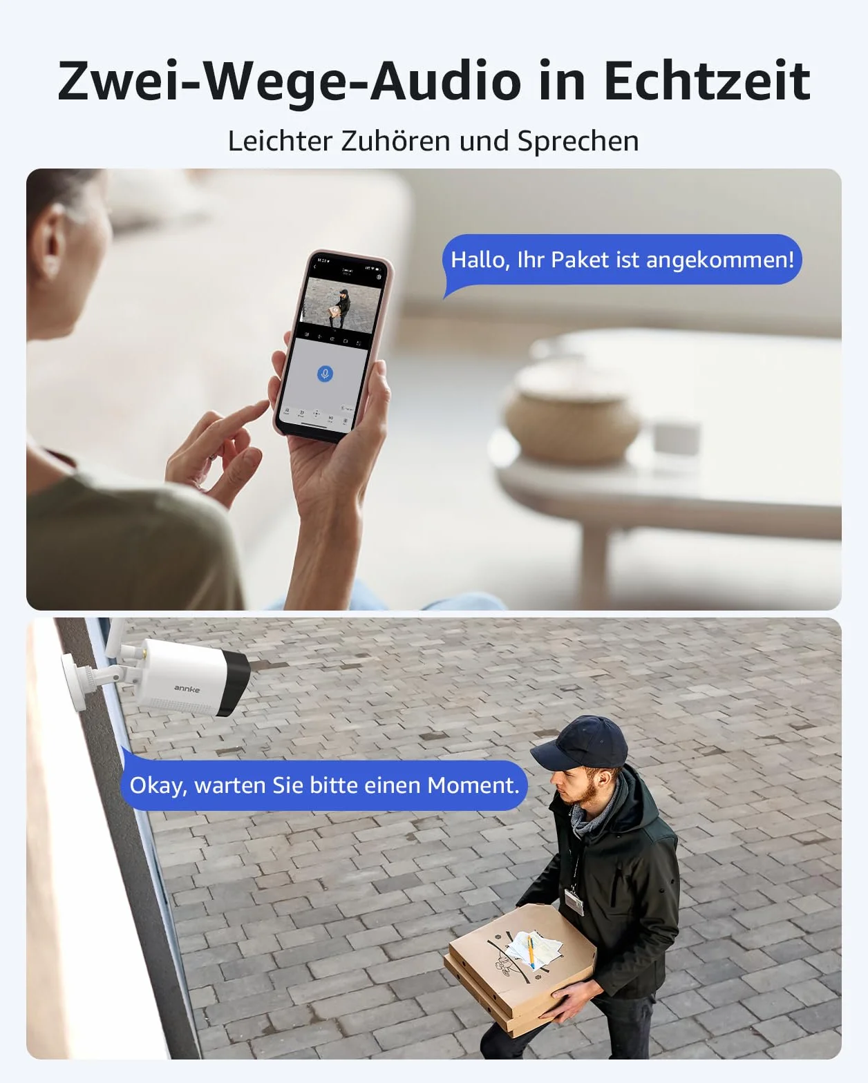 ANNKE Set di telecamere di sorveglianza WLAN da 3 MP per esterni, 8 CH 5 MP, NVR con 8 telecamere WiFi 3 MP, con disco rigido da 1 TB, supporta la registrazione audio, IP66, resistente alle