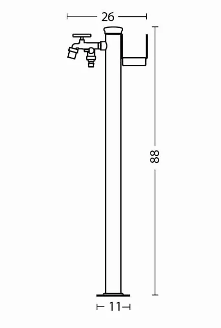 belfer Fontana A Colonna con PORTAGOMMA E Doppio Rubinetto 42/SRR