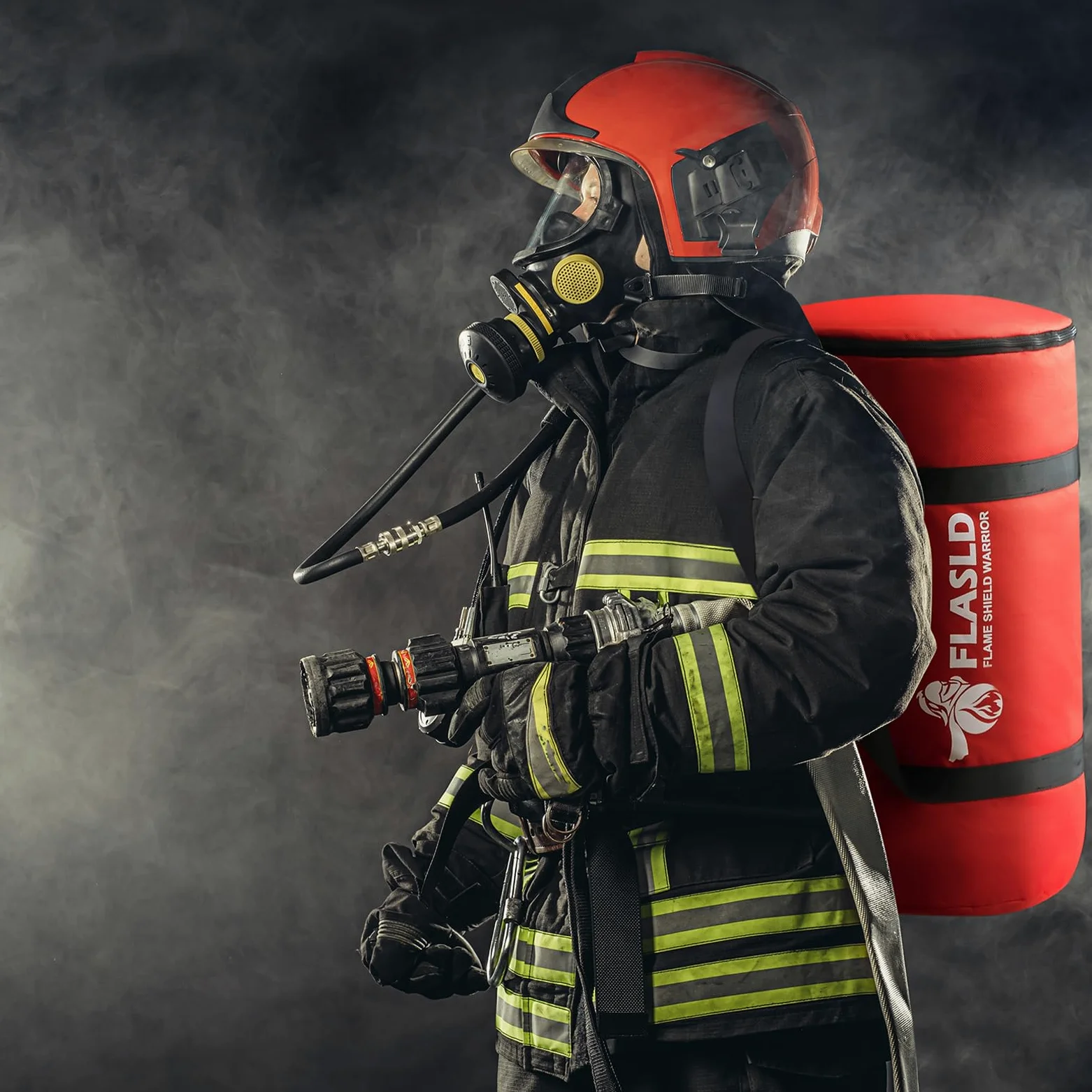 FLASLD Coperta antincendio per auto, 6 x 9 m, Coperta antincendio di Grandi Dimensioni per Auto e Garage - Coperta di Emergenza per la soppressione del Calore, estintore Spesso