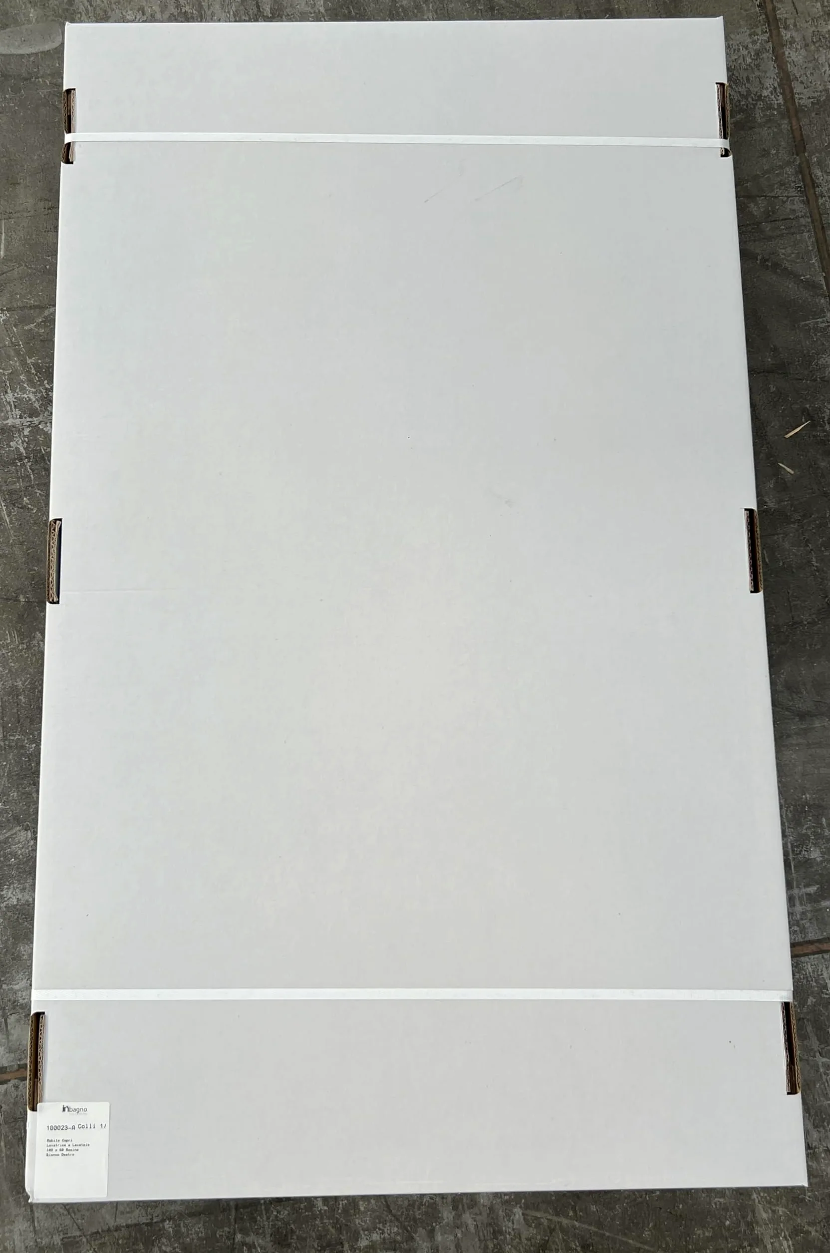 Inbagno Lavatoio e Coprilavatrice con Mobile in PVC 109x60x85 cm Bianco Vasca Destra