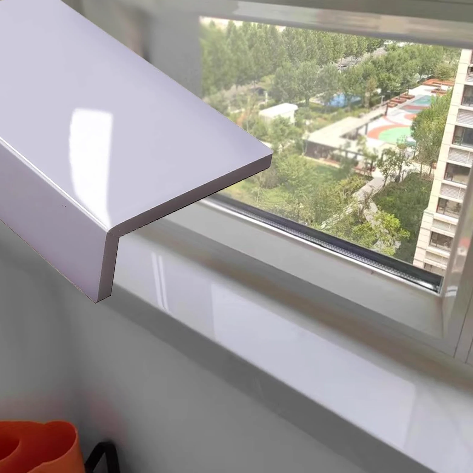 Davanzale Interno Finestra Davanzali con Finitura in Marmo, Piastra per Finestre Bianche Pure per Arredamento Camera da Letto, Piastra Di Copertura per Finestre Personalizzabile per Ristrutturare Vecc
