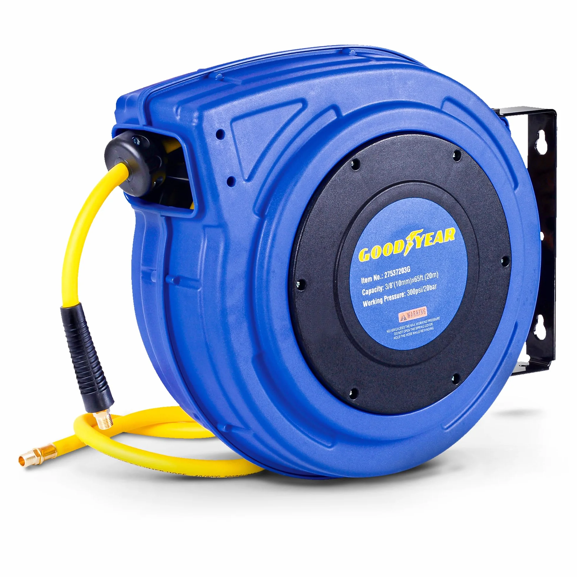 Goodyear retrattile compressore d'aria/acqua avvolgitubo, max. 300psi (3/8" x 65 ft) hybrid polymer tubo