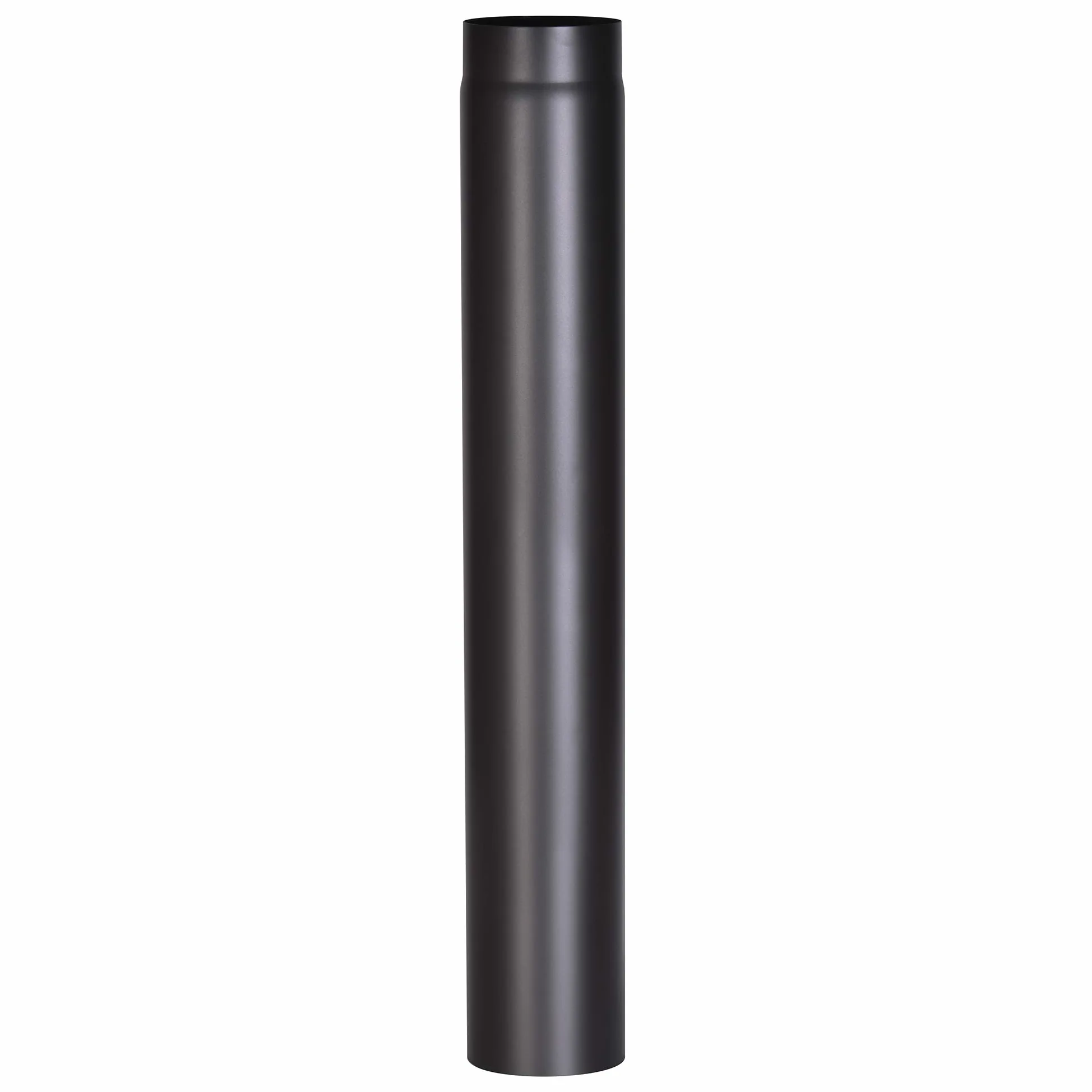 FIREFIX Tubo per stufa R150/1, in acciaio spesso 2 mm, diametro 150 mm, per stufe e focolari, Senotherm, nero, lunghezza 1000 mm