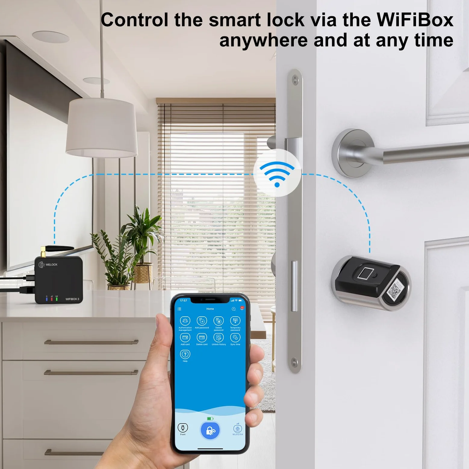 WELOCK Smart Gateway Wi-Fibox3 Sblocco a distanza semplice,compatibile con Alexa e utilizzo intuitivo