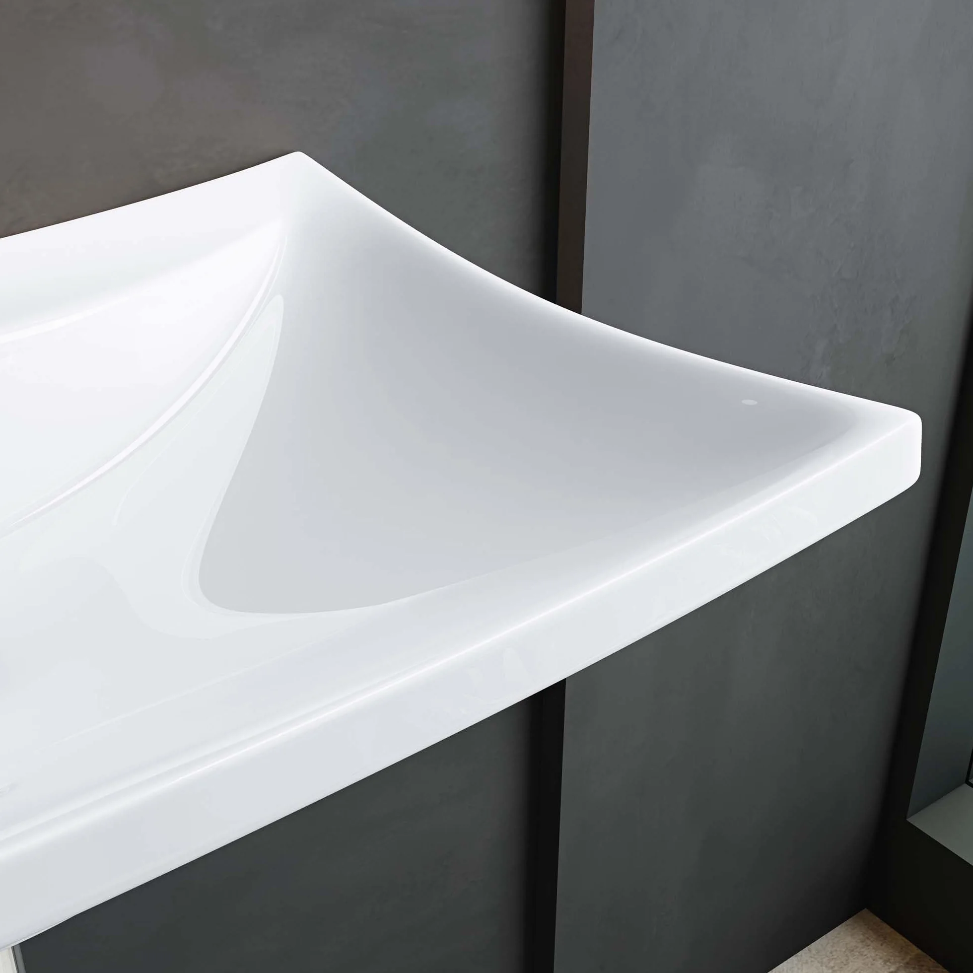 Mai & Mai Lavabo da Appoggio 60.5X44X18cm, Lavandino Bagno Lavabo in Ceramica Nano Rivestimenti inclusi Brüssel709