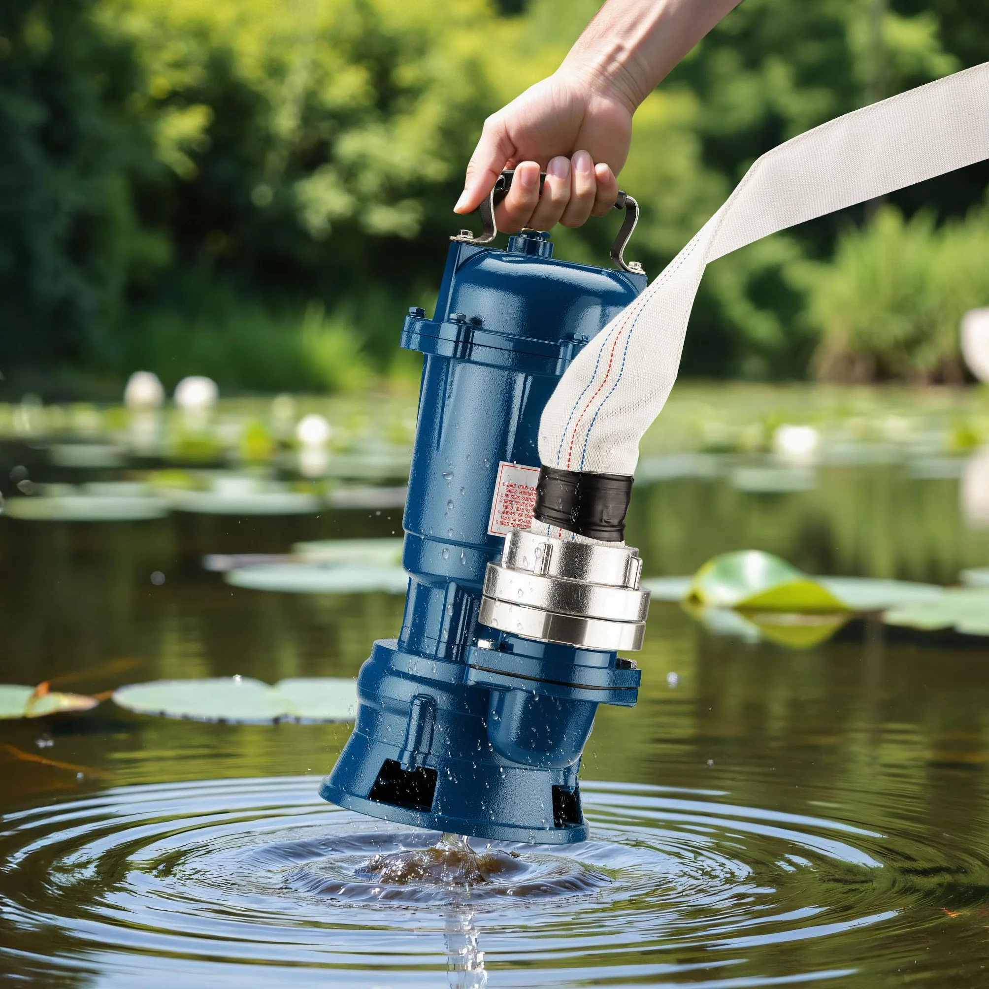 Wiltec Pompa sommersa acque nere 550 w Portata 10000 l/h, tubo da 20 m Pompa a immersione