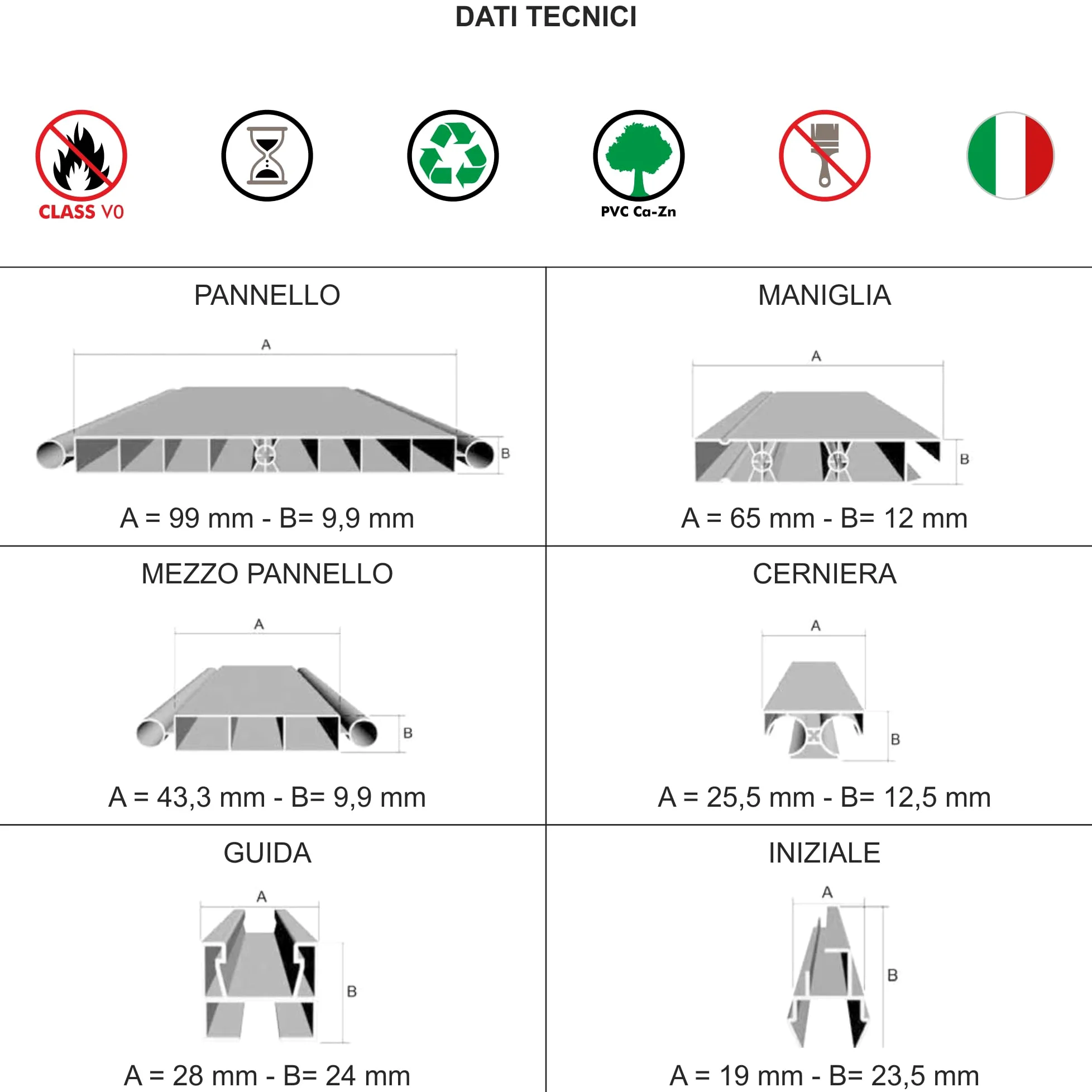 FRAMIG® Porta a Soffietto in PVC Atossico SU MISURA Personalizzabile | Porta Pieghevole da Interno Made in Italy | Ideale come Porta a Libro per Interni | Con Chiusura Laterale o Centrale