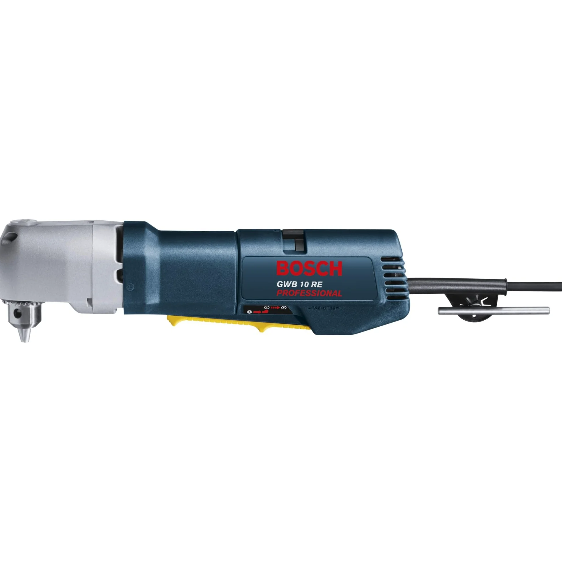Bosch Professional Trapano ad angolo GWB 10 RE (potenza nominale assorbita 400 W, Ø foro in legno 22 mm, Ø foro in acciaio 10 mm, incl. mandrino a corona dentata integrato 10 mm)