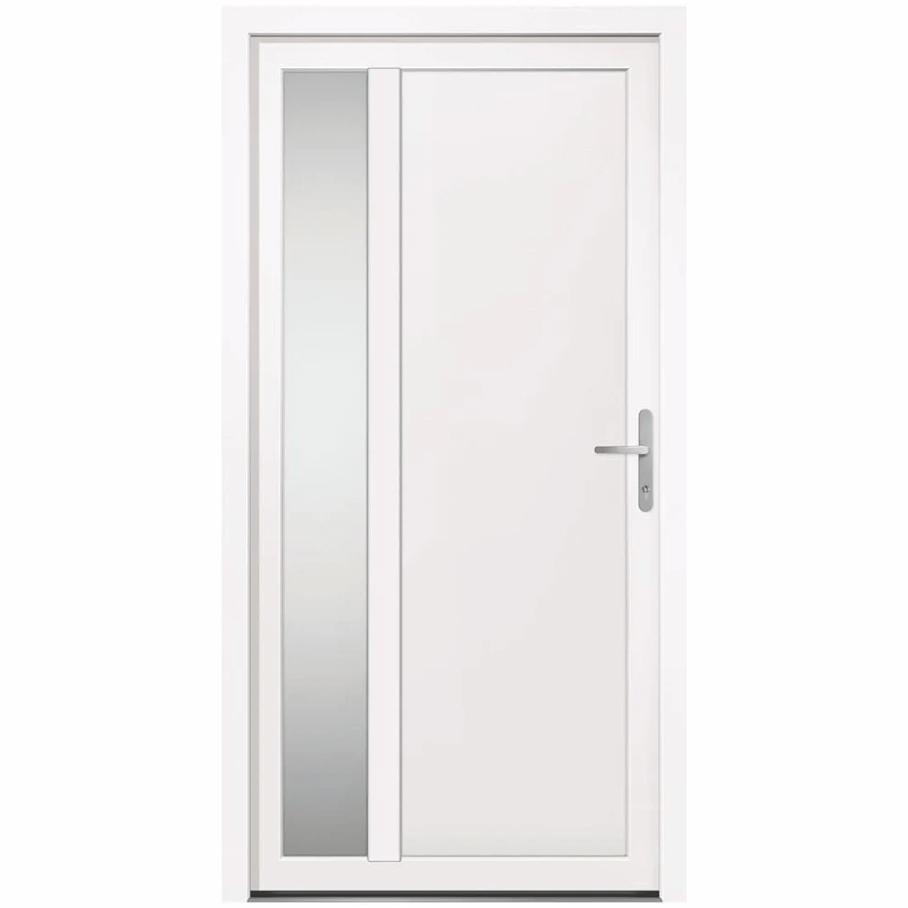 vidaXL Porta d'Ingresso Bianca in PVC 108x208 cm - Porta Entrata
