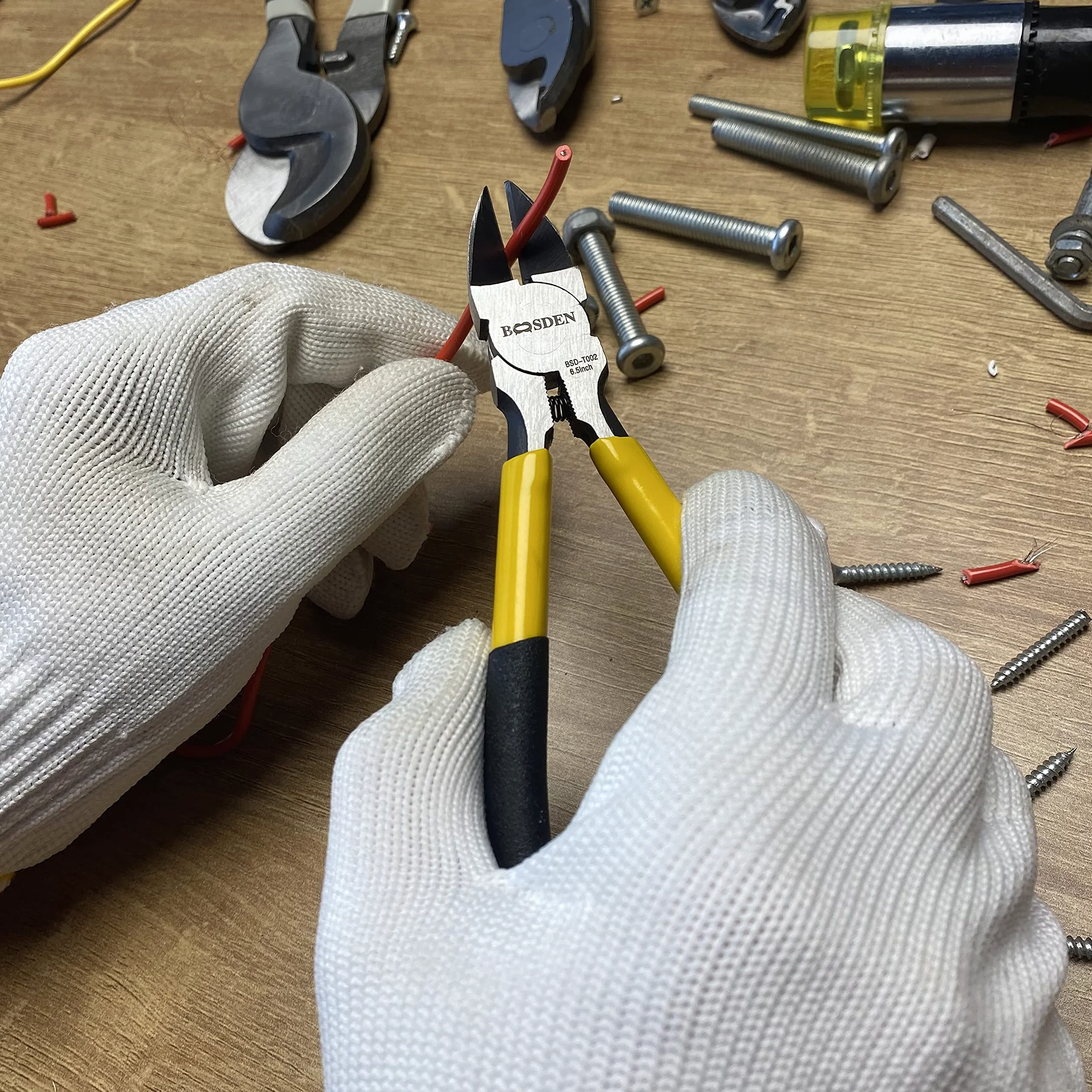 BOOSDEN Tronchesa, 10 Pezzi, 152mm, Pinza Diagonale e a Taglio Laterale per Gioielli, Floreale, Elettrico