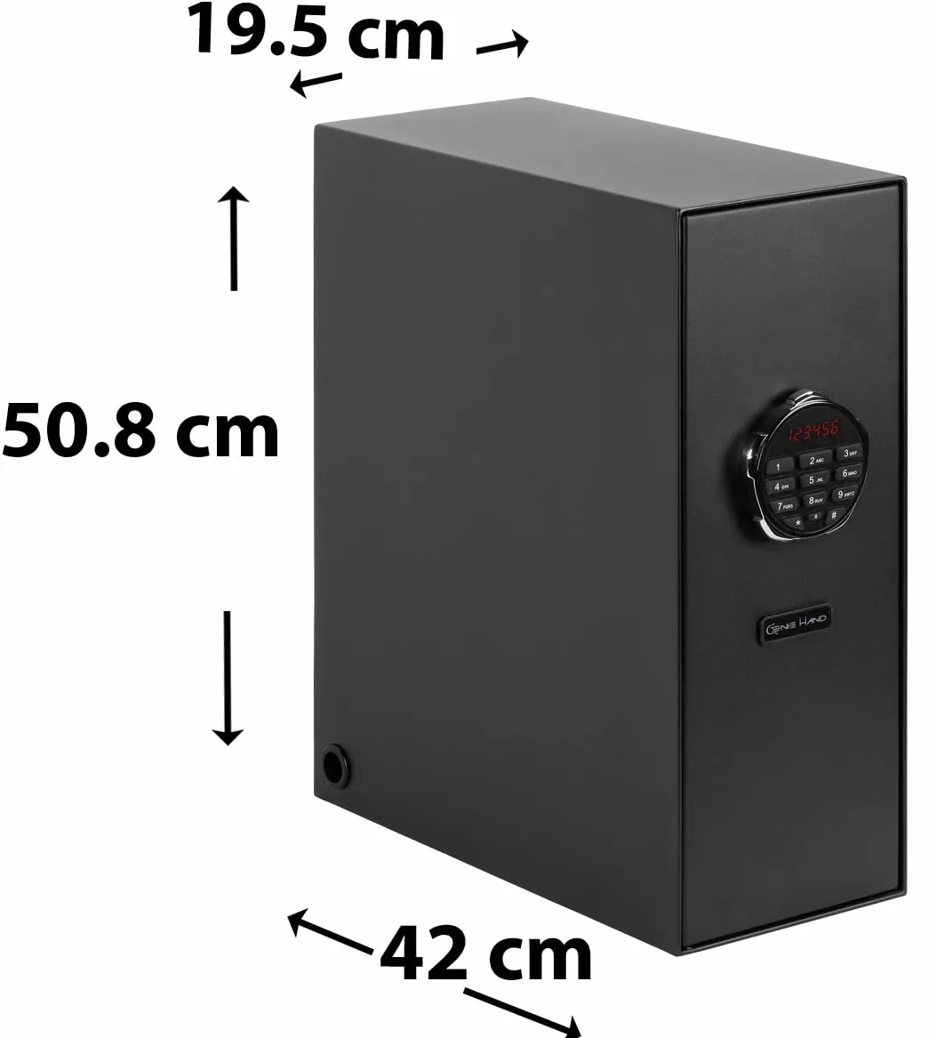 Genie Hand | Cassaforte Elettronica per Hotel, Residenze per Studenti e Ospedali con Alloggiamento per Computer Portatile fino a 17"- Serratura B-Class - Sistema Anti Bounce