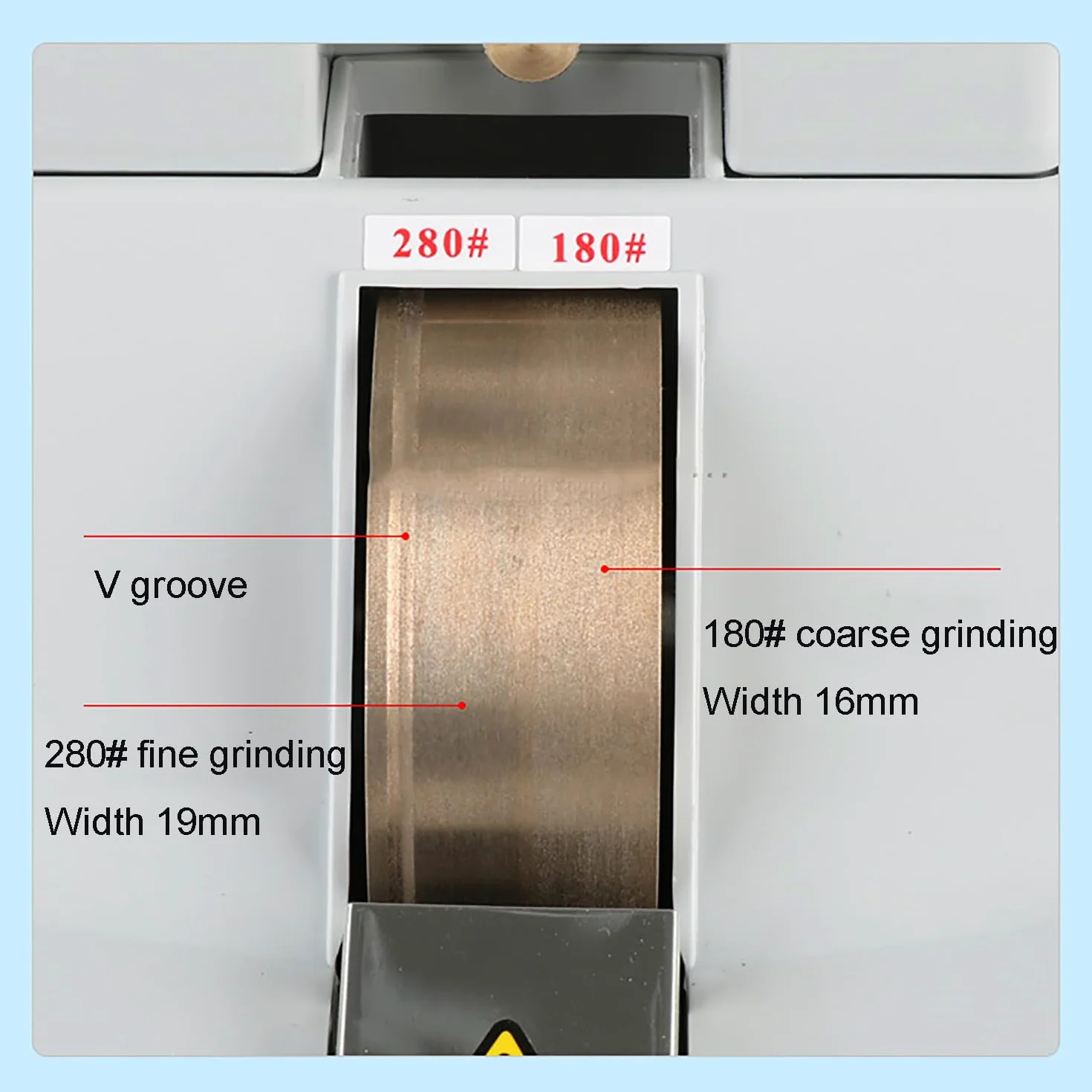 Smerigliatrice per Lenti, Molatrice per Lenti Ottiche Manuale, Lucidatrice per Lenti Tre in Uno, Lucidatrice per Lenti con Lavandino/scanalatura a V Rimovibile, Diamante Largo 35 Mm