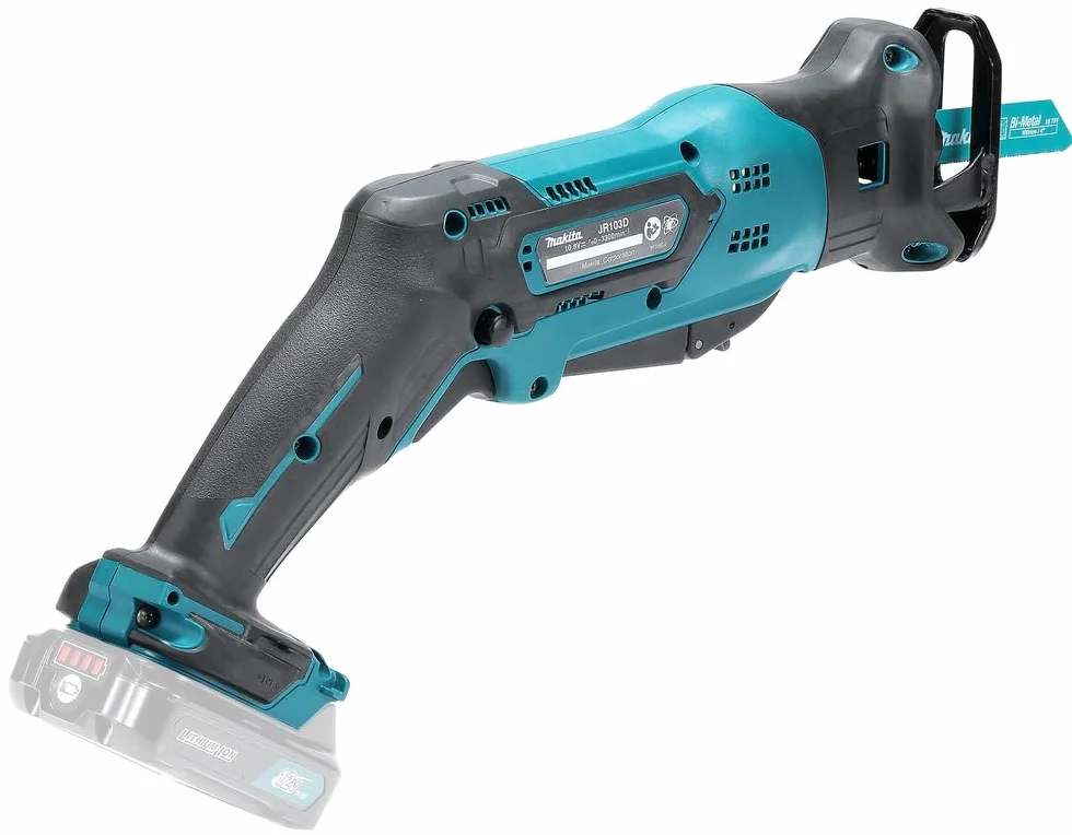 Seghetto alternativo a batteria Makita JR103DZ 10,8 V (senza batteria, senza caricabatterie)